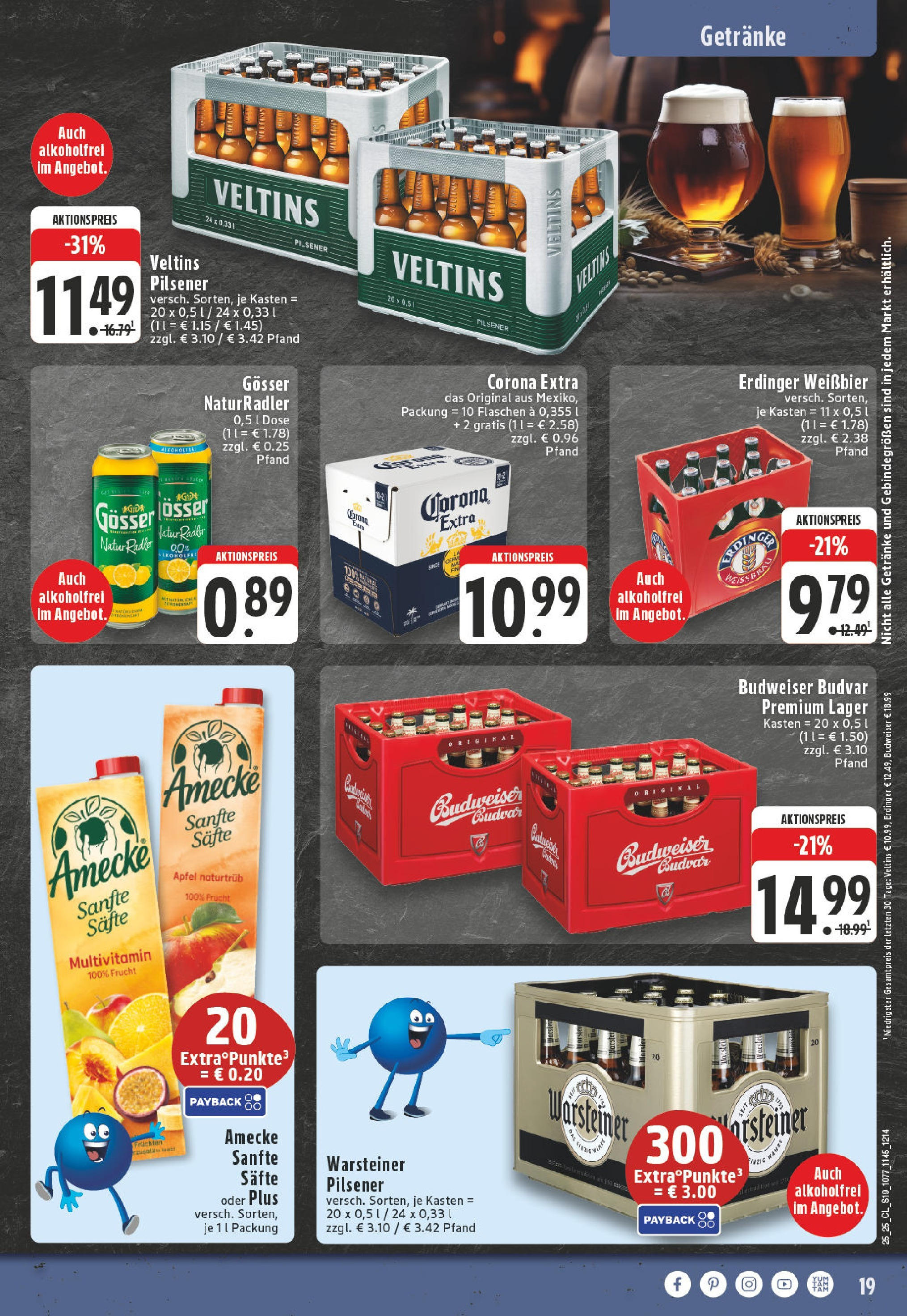 Edeka prospekt Herne	 (ab 15.06.2025) » Angebote Online | Seite: 19 | Produkte: Erdinger, Weißbier, Äpfel, Budweiser