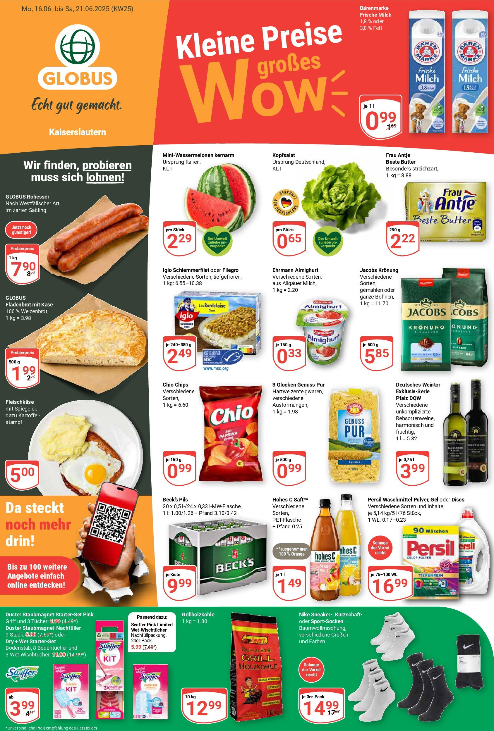 Globus prospekt Kaiserslautern	 (ab 15.06.2025) » Angebote online | Seite: 1 | Produkte: Butter, Swiffer, Chips, Persil