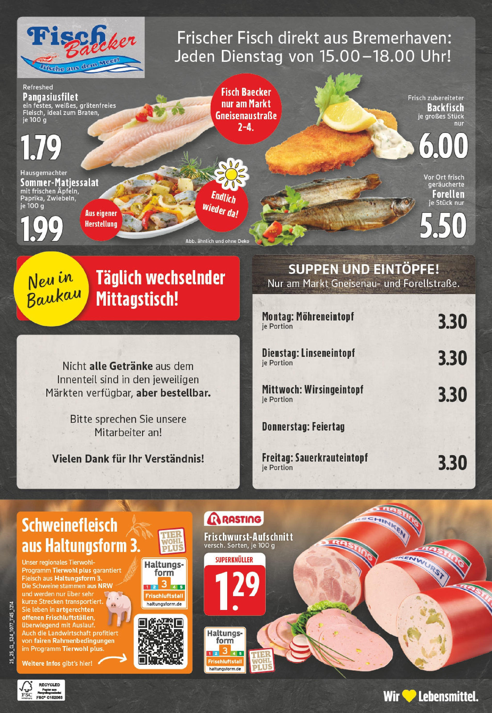 Edeka prospekt Herne	 (ab 15.06.2025) » Angebote Online | Seite: 24 | Produkte: Fisch, Schinken, Schweinefleisch, Uhr