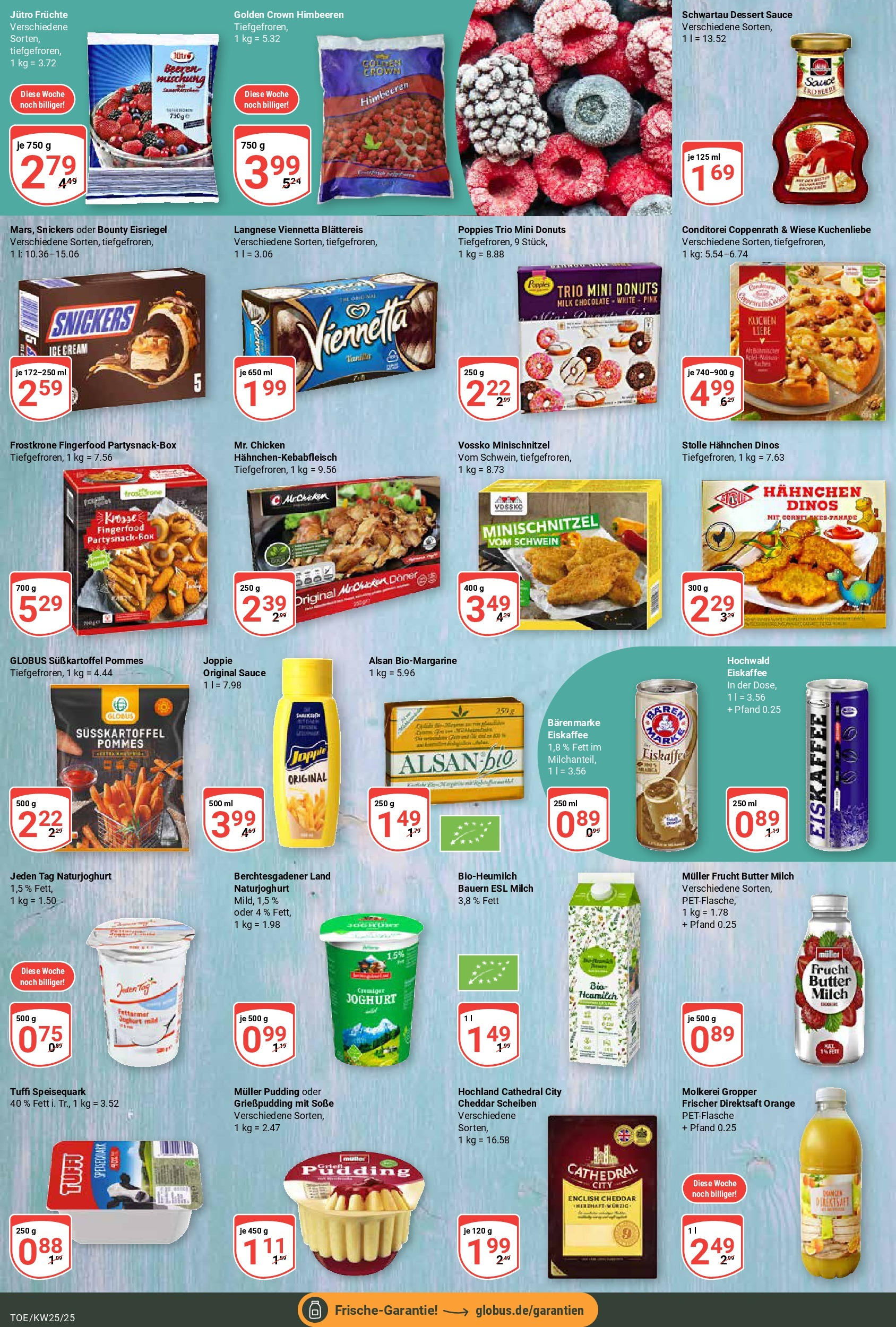 Globus prospekt Tönisvorst	 (ab 15.06.2025) » Angebote online | Seite: 9 | Produkte: Langnese, Milch, Kuchen, Speisequark