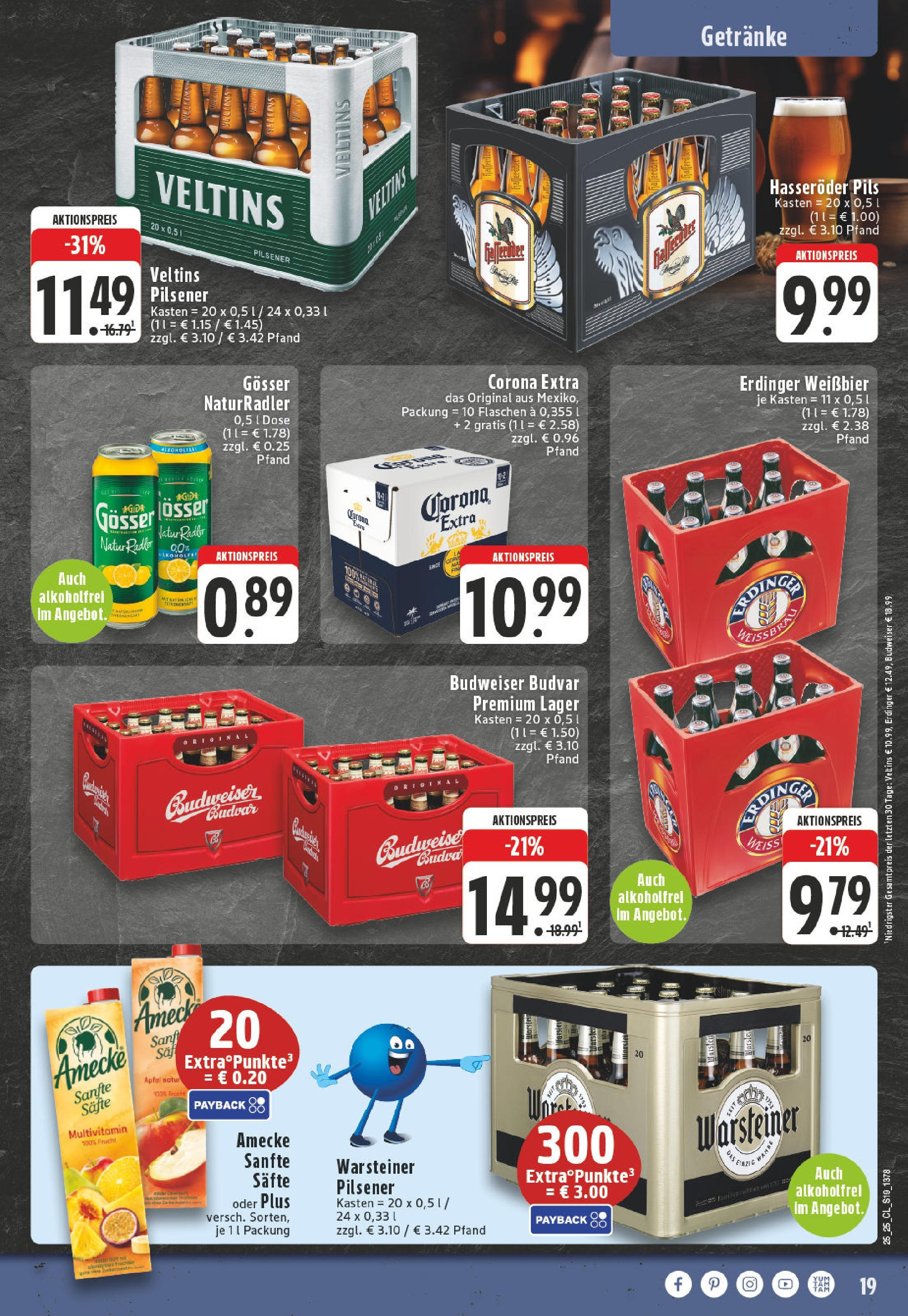Edeka prospekt Puderbach	 (ab 15.06.2025) » Angebote Online | Seite: 19 | Produkte: Erdinger, Weißbier, Radler, Hasseröder