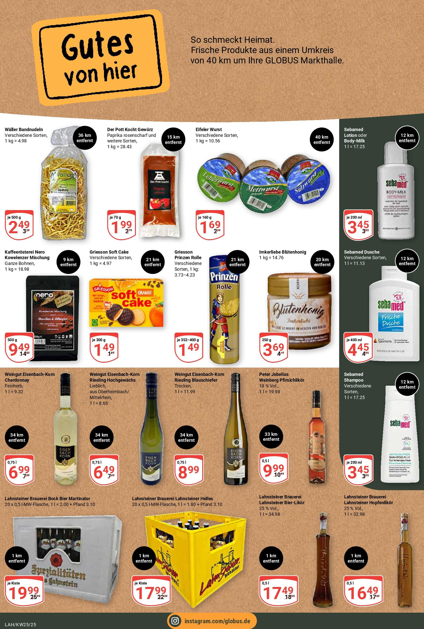 Globus prospekt Lahnstein	 (ab 15.06.2025) » Angebote online | Seite: 14 | Produkte: Bier, Shampoo, Paprika, Shower Gel