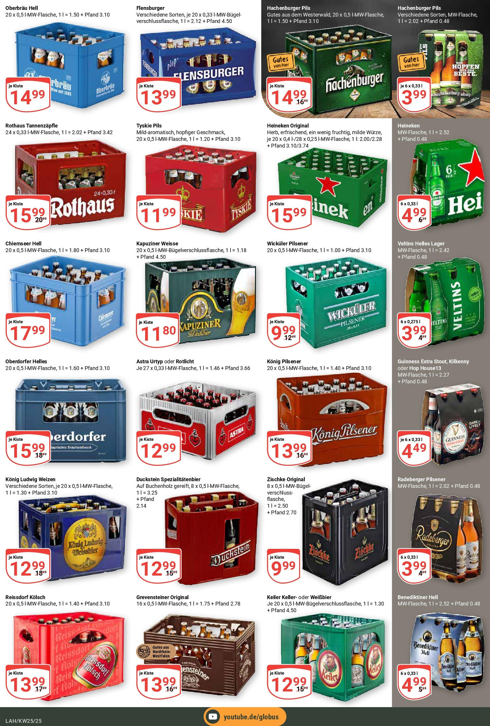 Globus prospekt Lahnstein	 (ab 15.06.2025) » Angebote online | Seite: 17 | Produkte: Weißbier, Astra, Benediktiner hell, Heineken