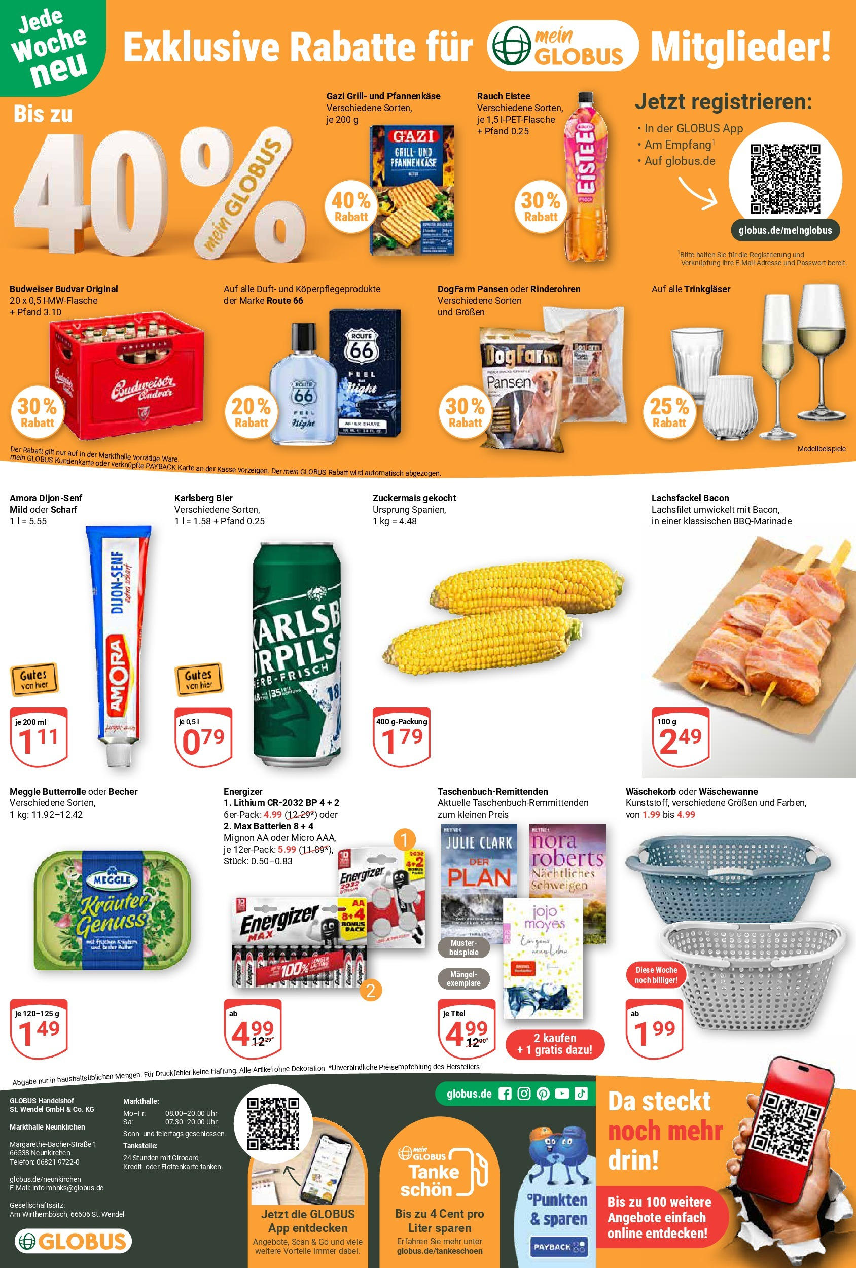 Globus prospekt Neunkirchen	 (ab 15.06.2025) » Angebote online | Seite: 18 | Produkte: Batterien, Duft, Budweiser, Uhr