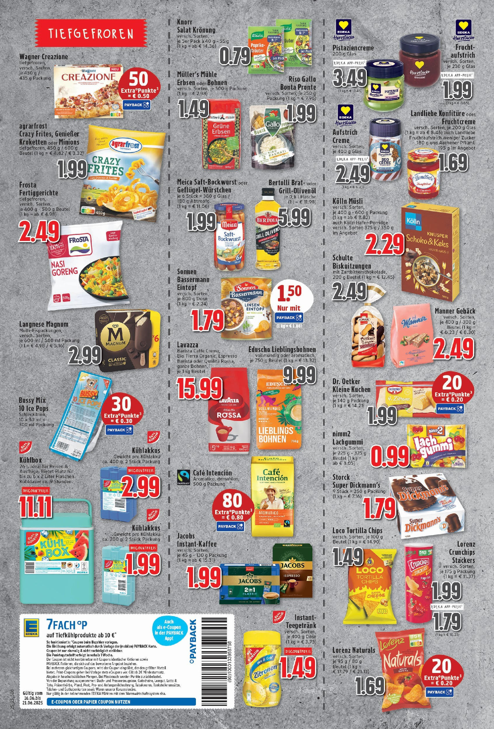 Edeka prospekt Neukirchen-Vluyn	 (ab 15.06.2025) » Angebote Online | Seite: 6 | Produkte: Bockwurst, Kolln musli, Erdbeeren, Chips