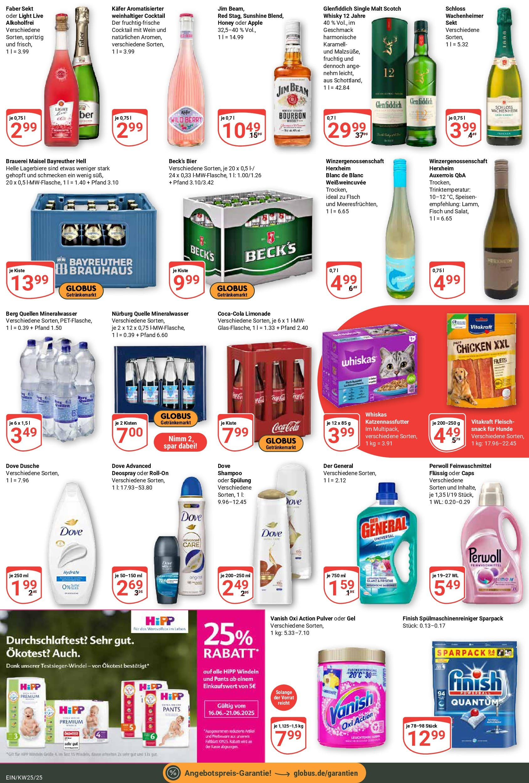 Globus prospekt Homburg-Einöd	 (ab 15.06.2025) » Angebote online | Seite: 5 | Produkte: Bayreuther hell, Finish, Deodorant, Shower Gel