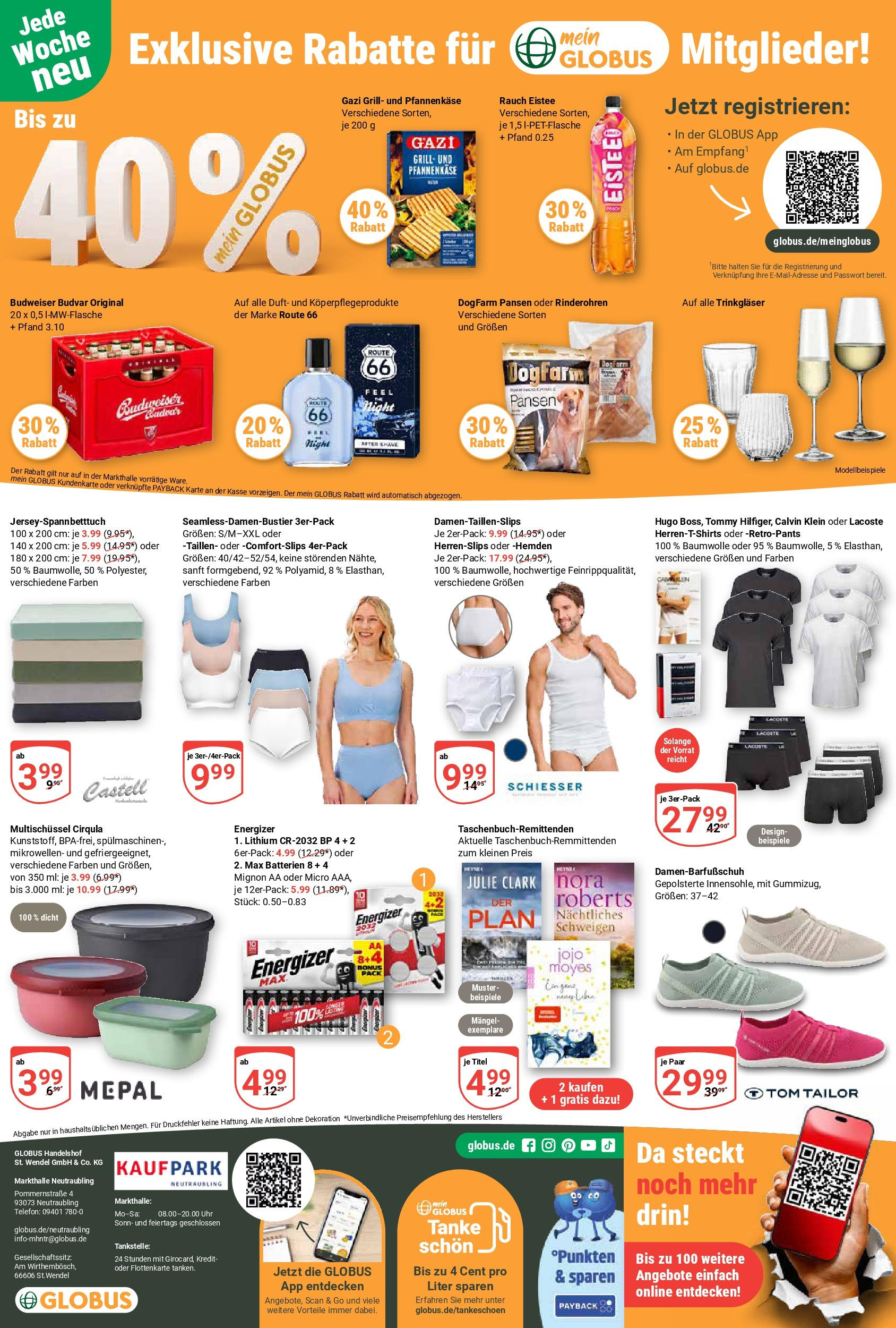 Globus prospekt Neutraubling	 (ab 15.06.2025) » Angebote online | Seite: 20 | Produkte: Grill, T-Shirt, Batterien, Uhr
