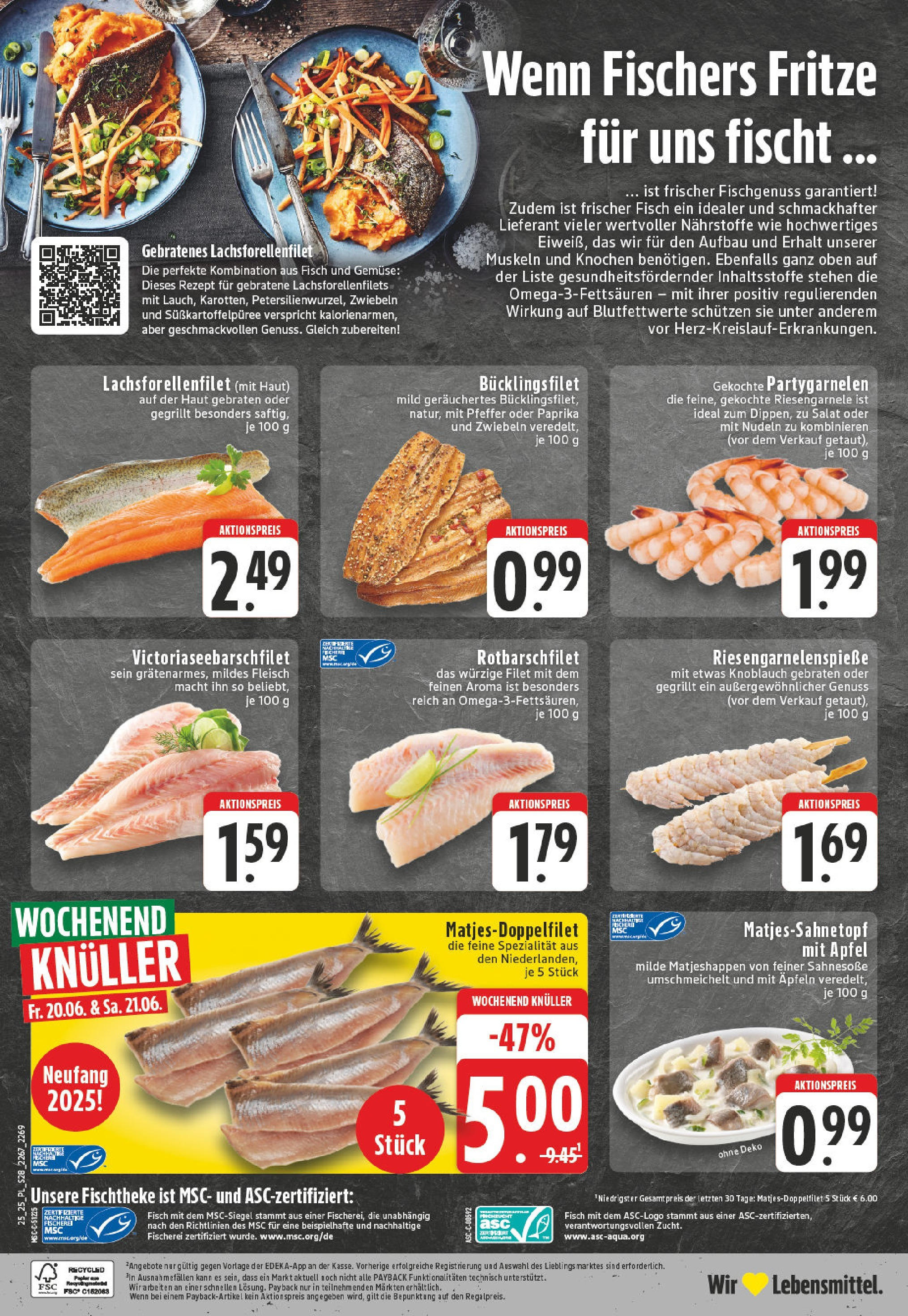Edeka prospekt Castrop-Rauxel	 (ab 15.06.2025) » Angebote Online | Seite: 28 | Produkte: Fisch, Gemüse, Knoblauch, Salat