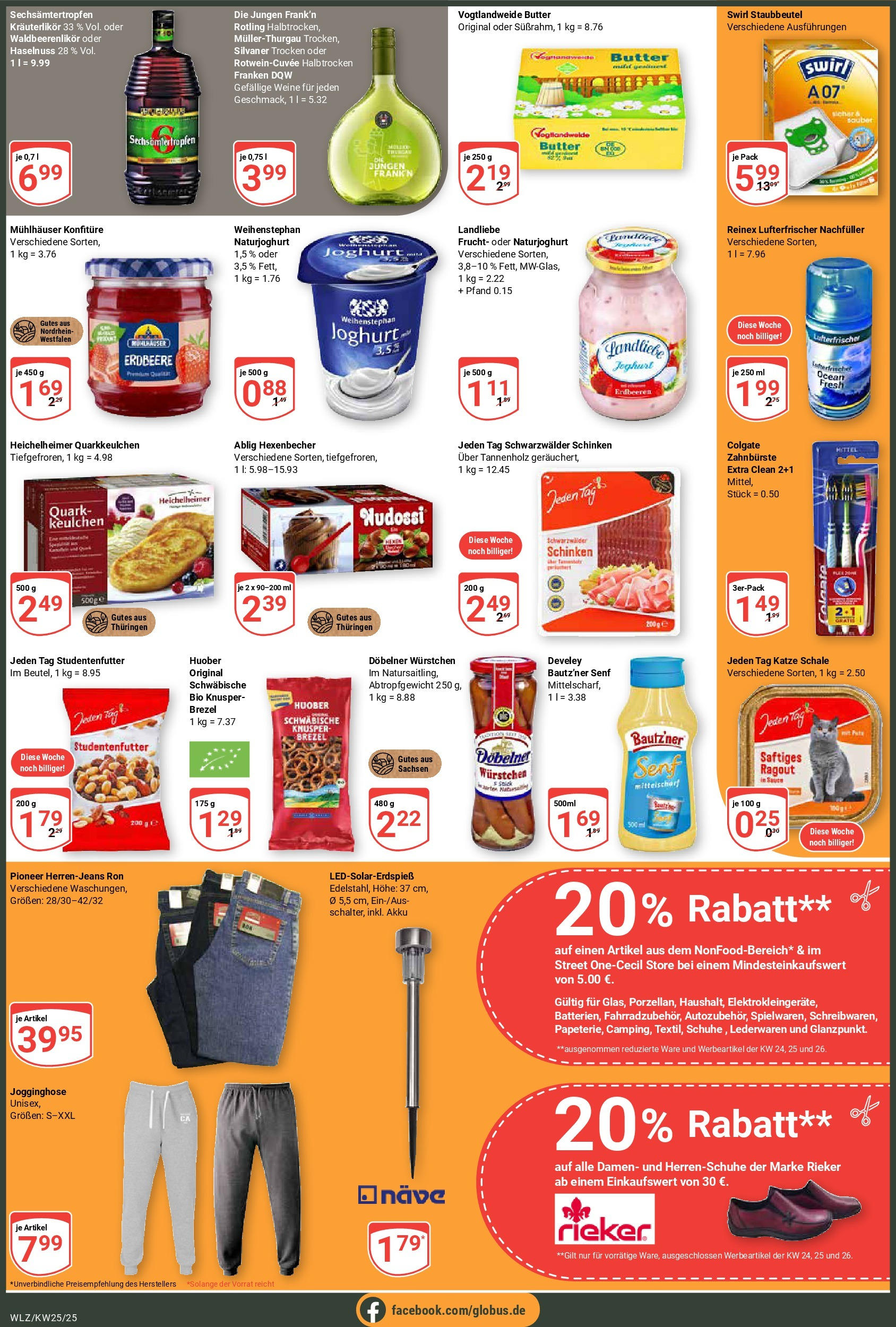 Globus prospekt Weischlitz	 (ab 15.06.2025) » Angebote online | Seite: 2 | Produkte: Quark, Butter, Erdbeeren, Jeans