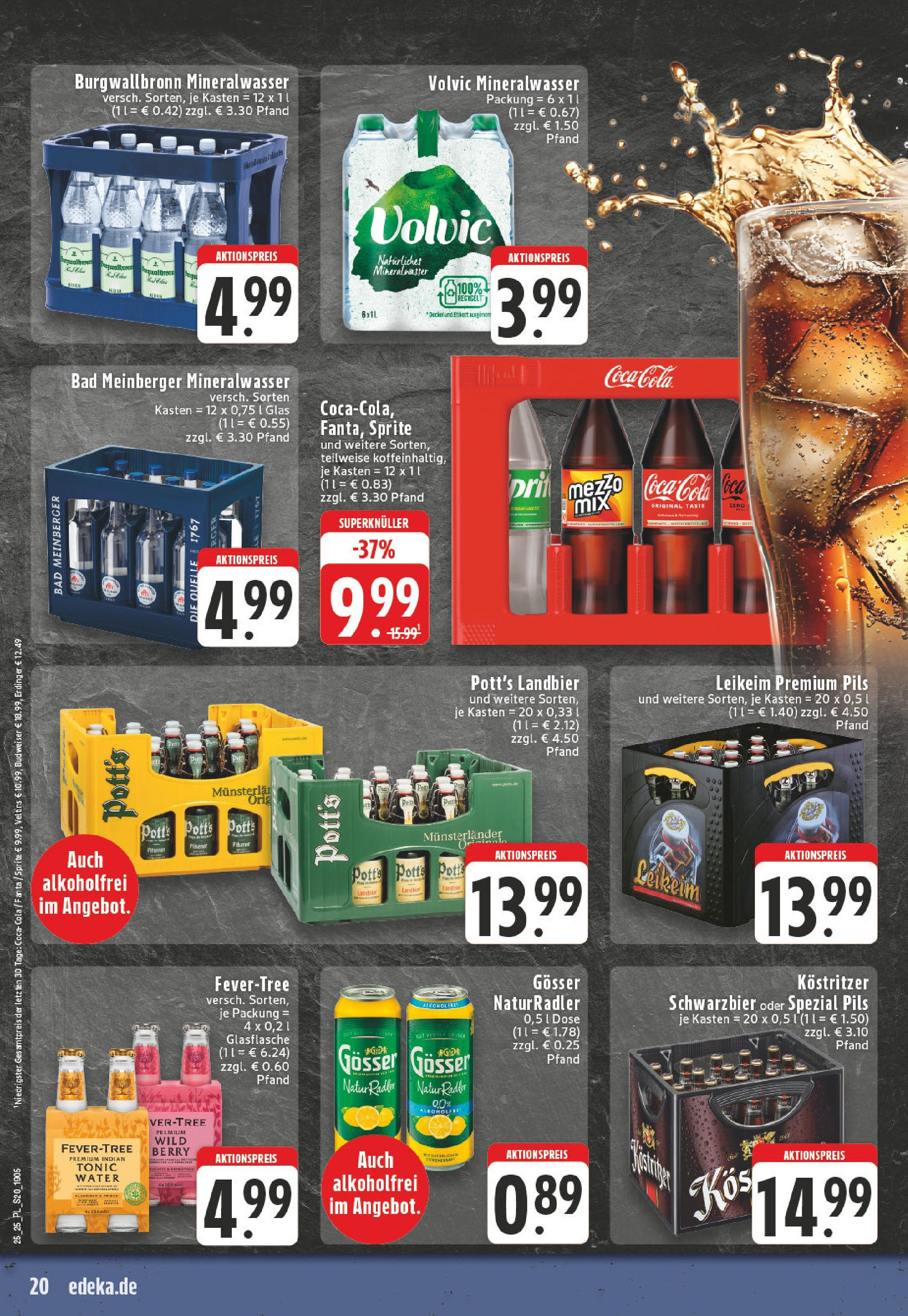 Edeka prospekt Lippstadt	 (ab 15.06.2025) » Angebote Online | Seite: 20 | Produkte: Fanta, Erdinger, Bad, Mineralwasser