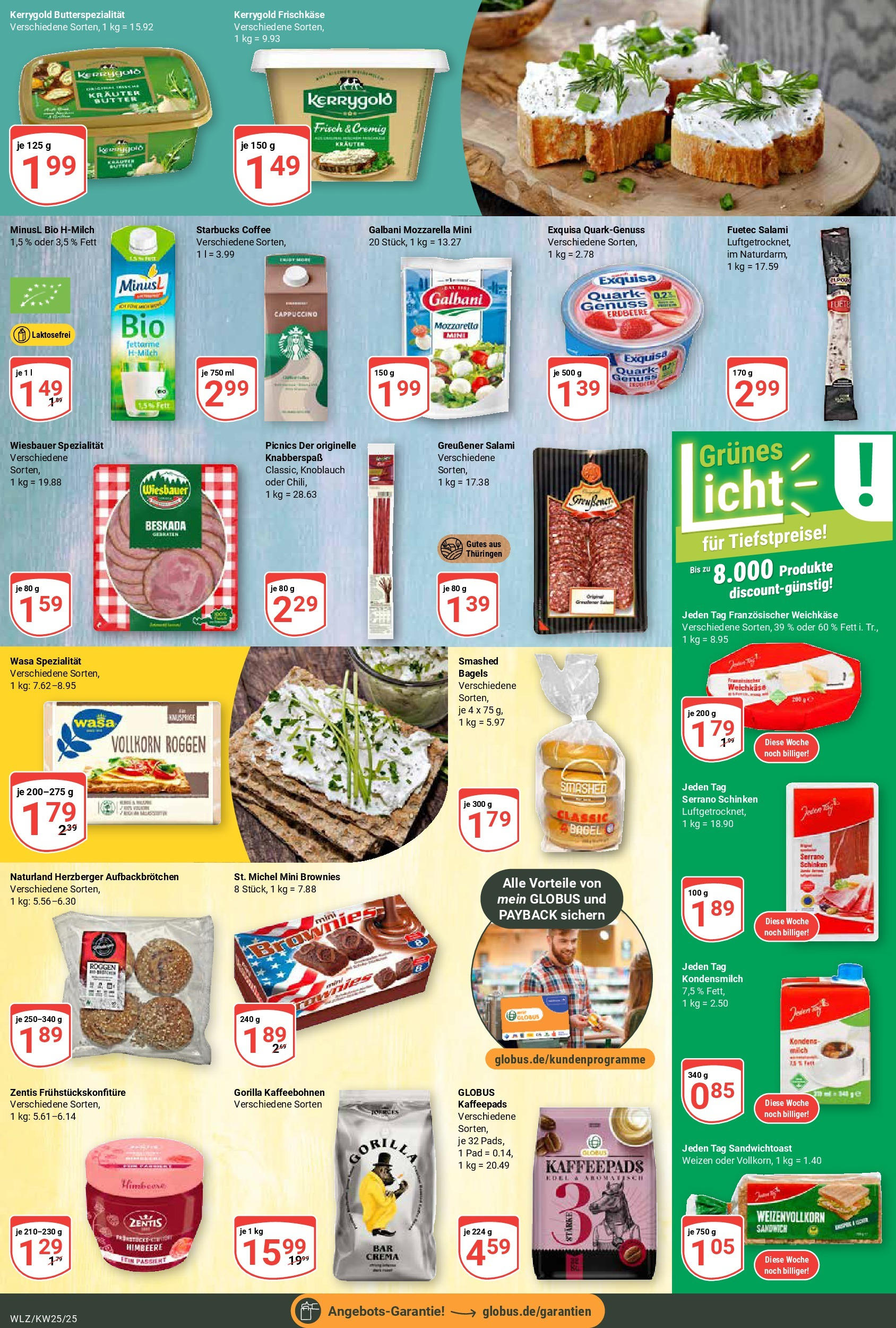 Globus prospekt Weischlitz	 (ab 15.06.2025) » Angebote online | Seite: 12 | Produkte: Starbucks, Exquisa, Schinken, Frischkase
