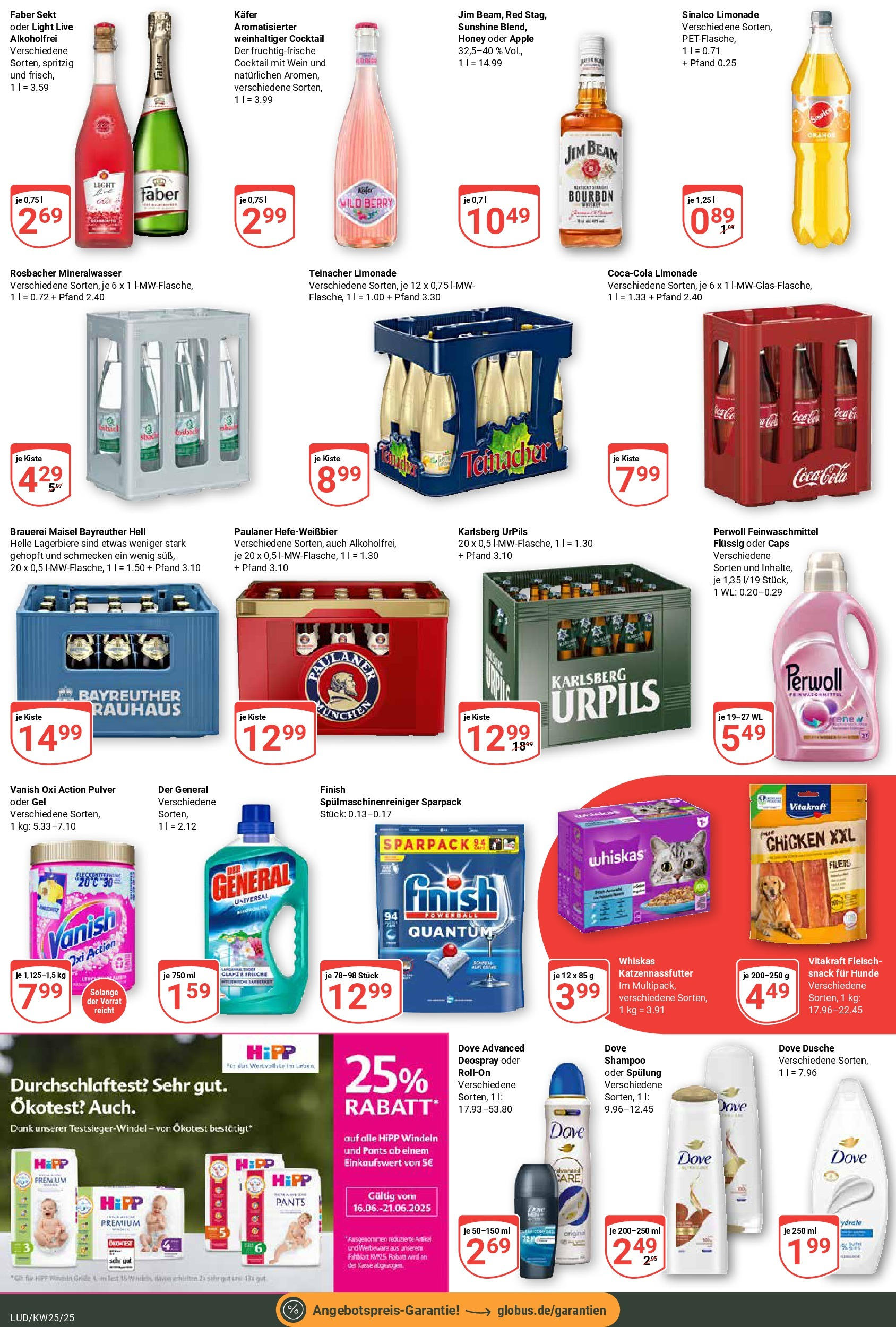 Globus prospekt Ludwigshafen-Oggersheim	 (ab 15.06.2025) » Angebote online | Seite: 3 | Produkte: Perwoll, Limonade, Deospray, Bourbon