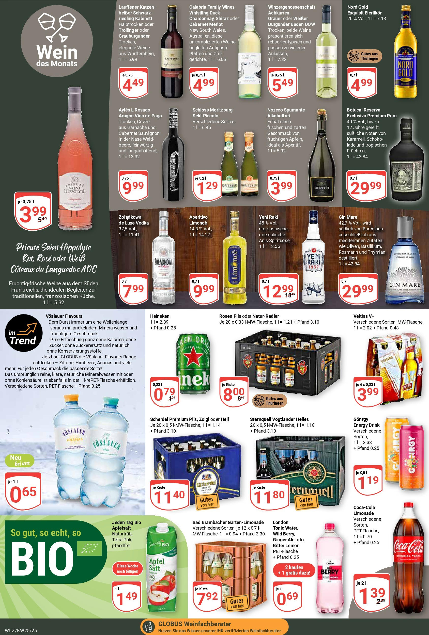 Globus prospekt Weischlitz	 (ab 15.06.2025) » Angebote online | Seite: 18 | Produkte: Rum, Merlot, Äpfel, Limonade
