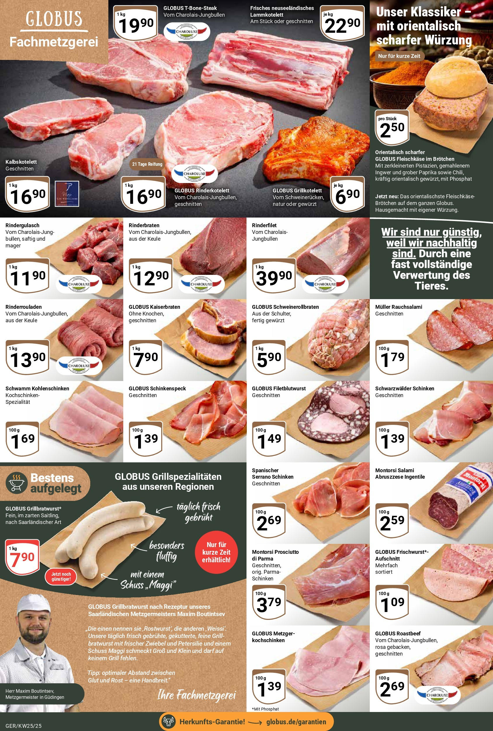 Globus prospekt Gera	 (ab 15.06.2025) » Angebote online | Seite: 10 | Produkte: Rinderrouladen, Grill, Petersilie, Serrano schinken