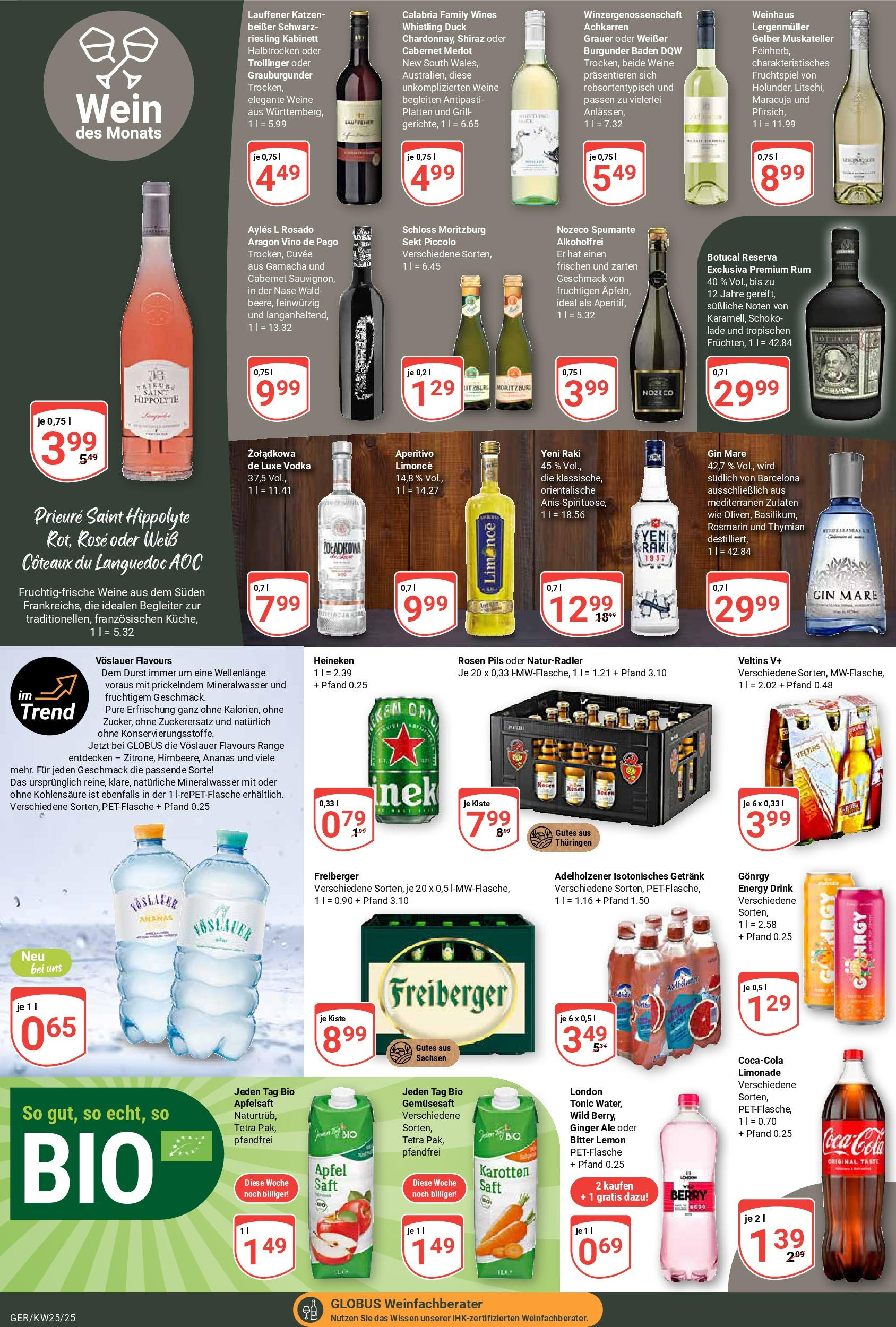 Globus prospekt Gera	 (ab 15.06.2025) » Angebote online | Seite: 20 | Produkte: Pils, Ananas, Limonade, Gin