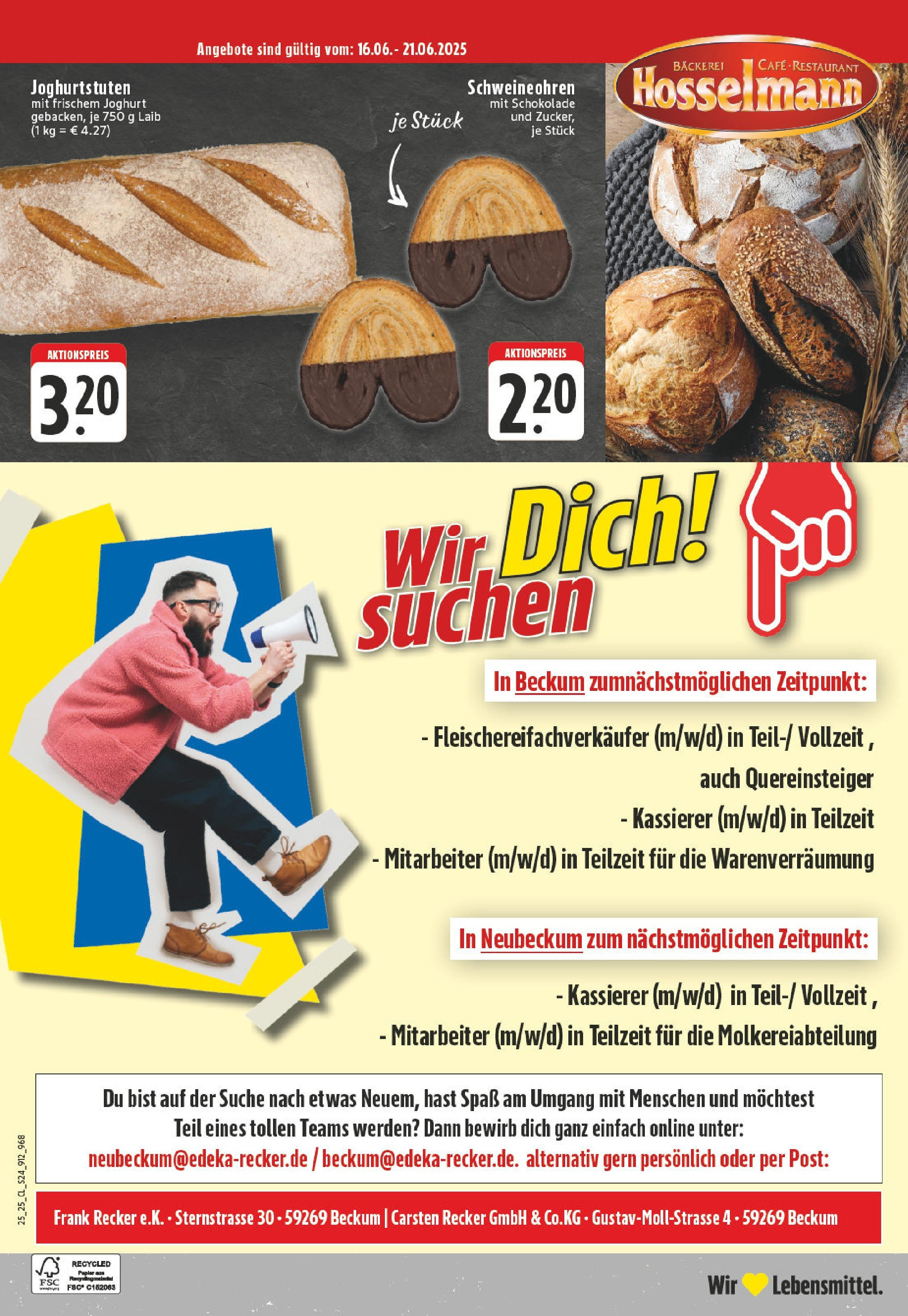 Edeka prospekt Beckum	 (ab 15.06.2025) » Angebote Online | Seite: 24 | Produkte: Bäckerei, Joghurt, Schokolade