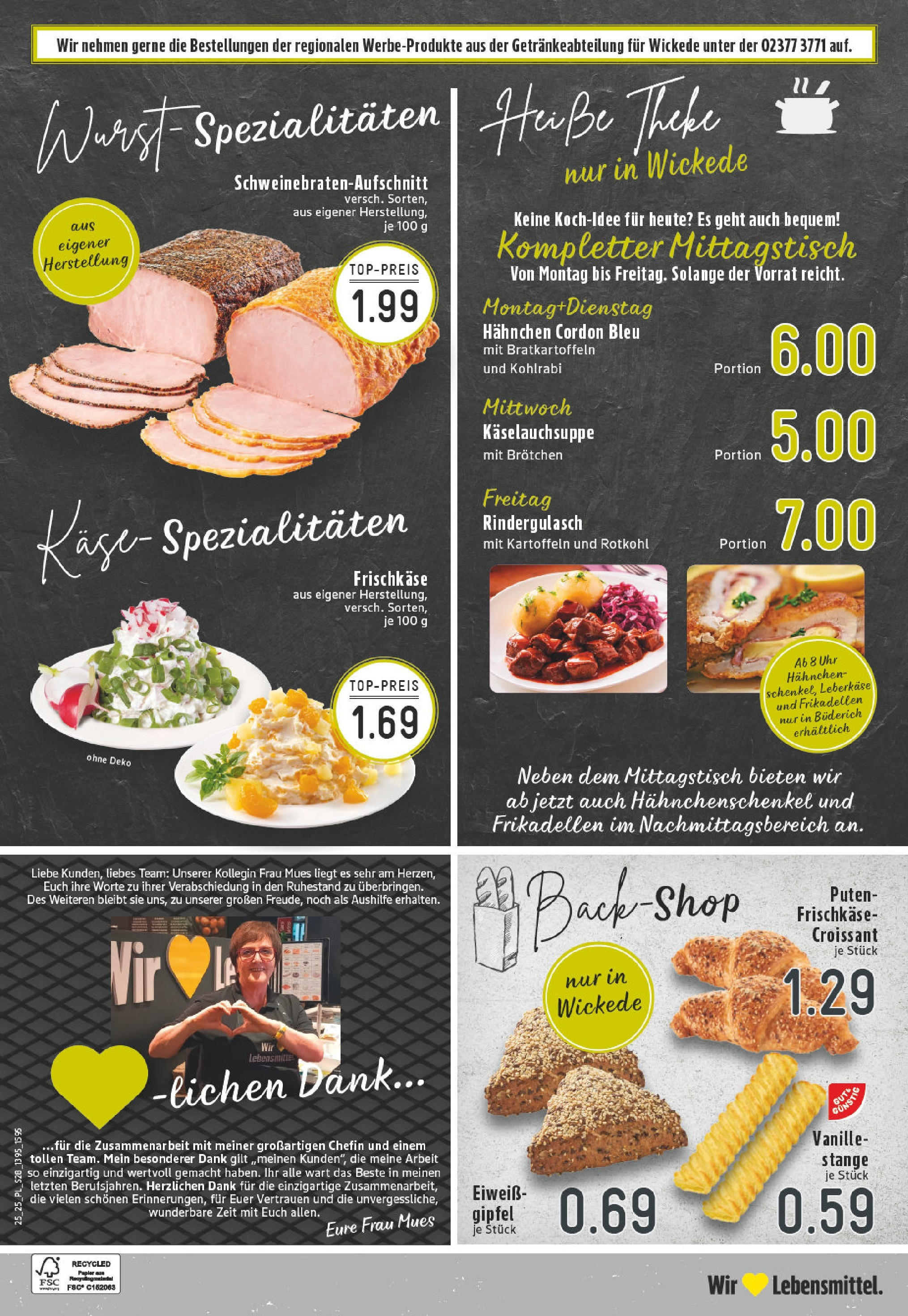 Edeka prospekt Wickede	 (ab 15.06.2025) » Angebote Online | Seite: 28 | Produkte: Rindergulasch, Rotkohl, Kartoffeln, Frischkase