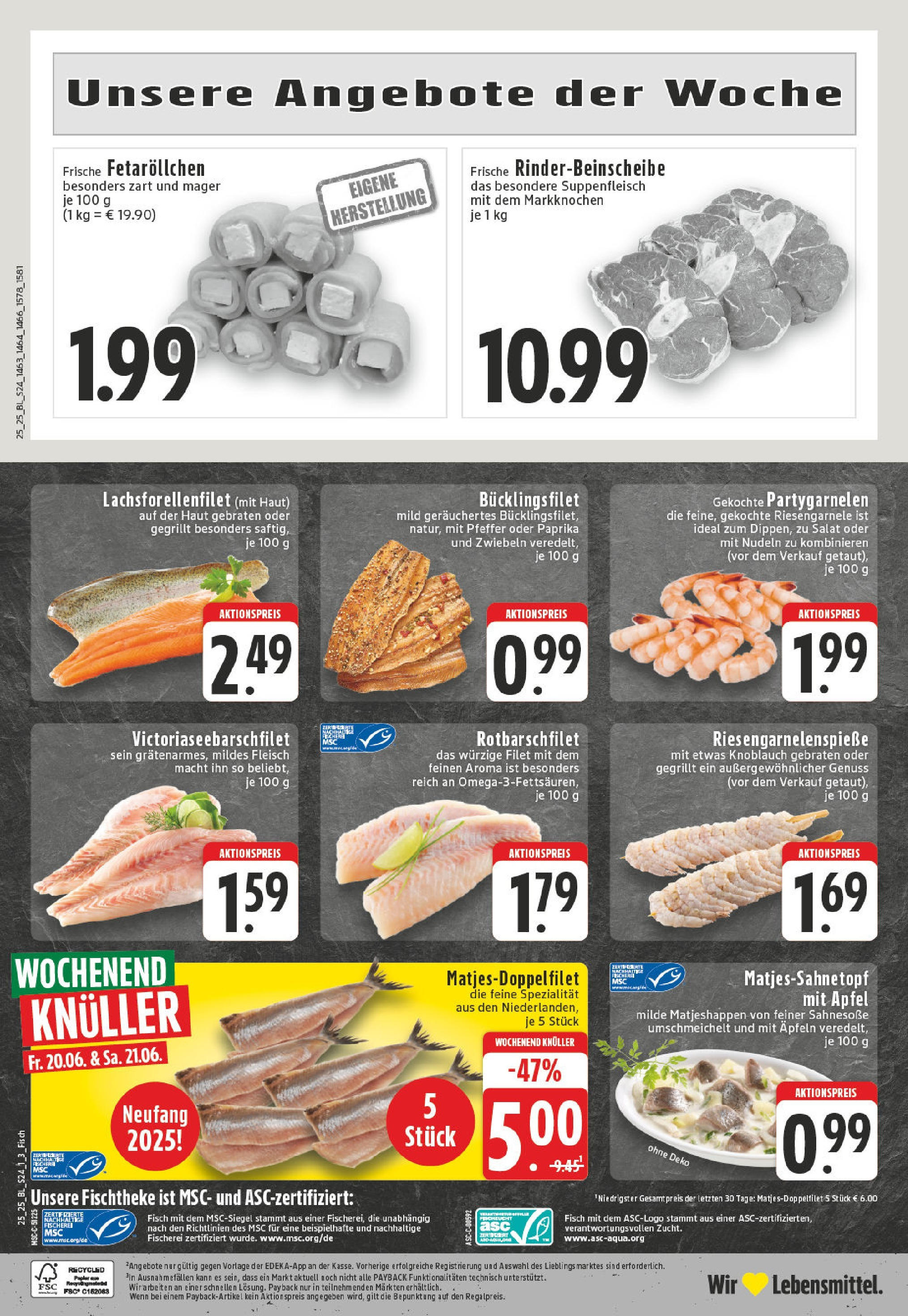 Edeka prospekt Essen	 (ab 15.06.2025) » Angebote Online | Seite: 24 | Produkte: Äpfel, Fisch, Zwiebeln, Nudeln