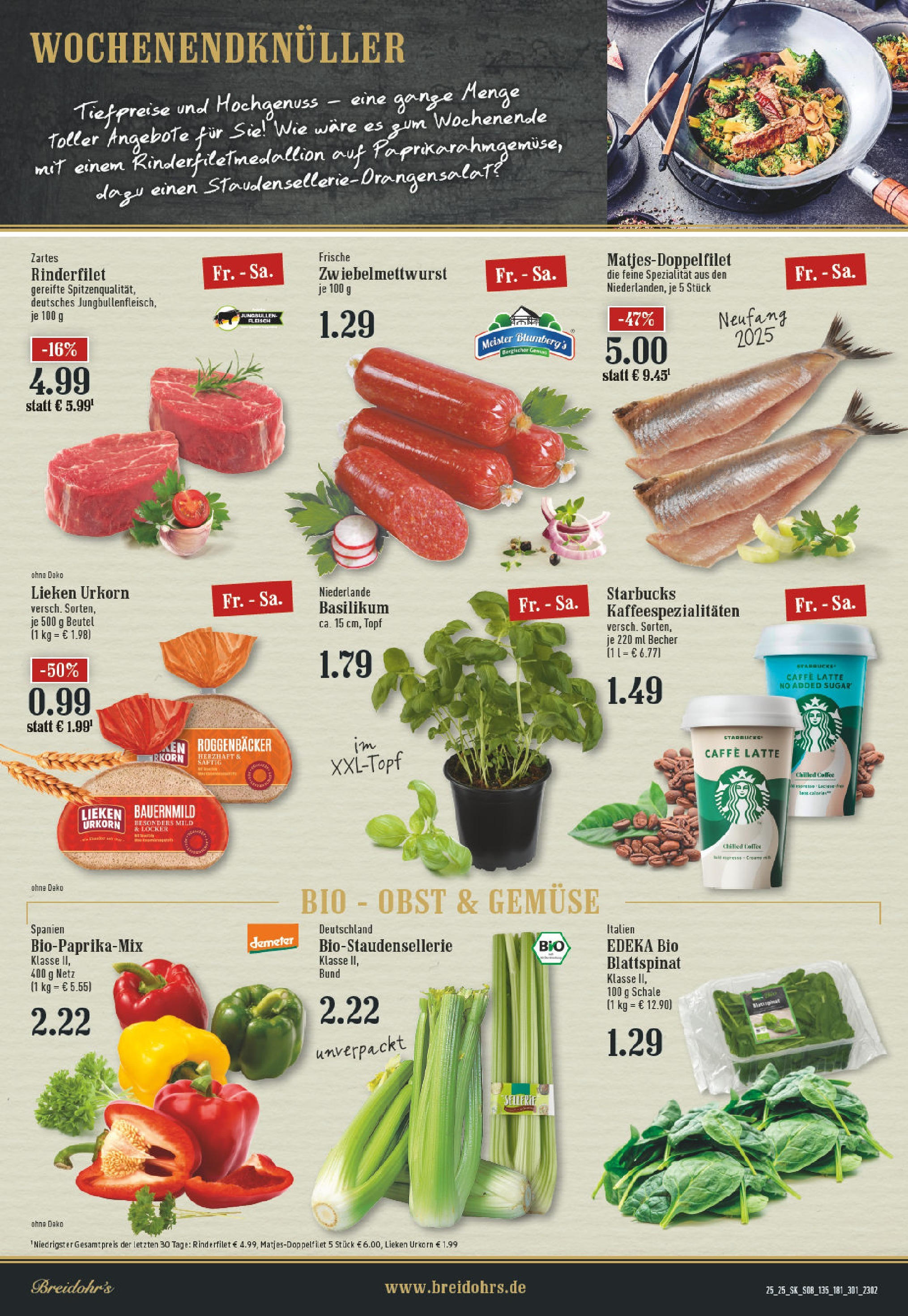 Edeka prospekt Rösrath	 (ab 15.06.2025) » Angebote Online | Seite: 8 | Produkte: Rinderfilet, Starbucks, Gemüse, Obst