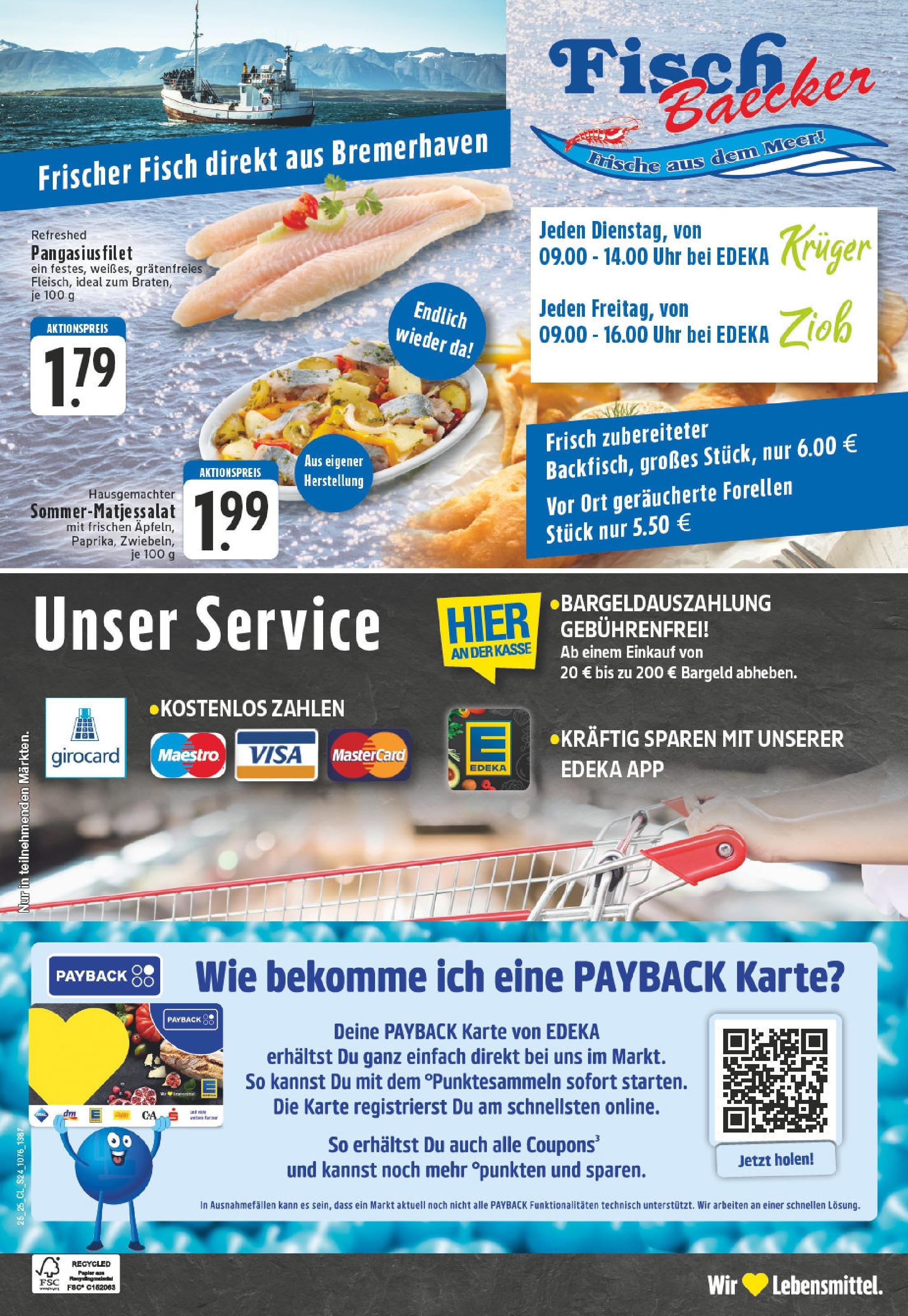 Edeka prospekt Herne-Sodingen	 (ab 15.06.2025) » Angebote Online | Seite: 24 | Produkte: Fisch, Uhr