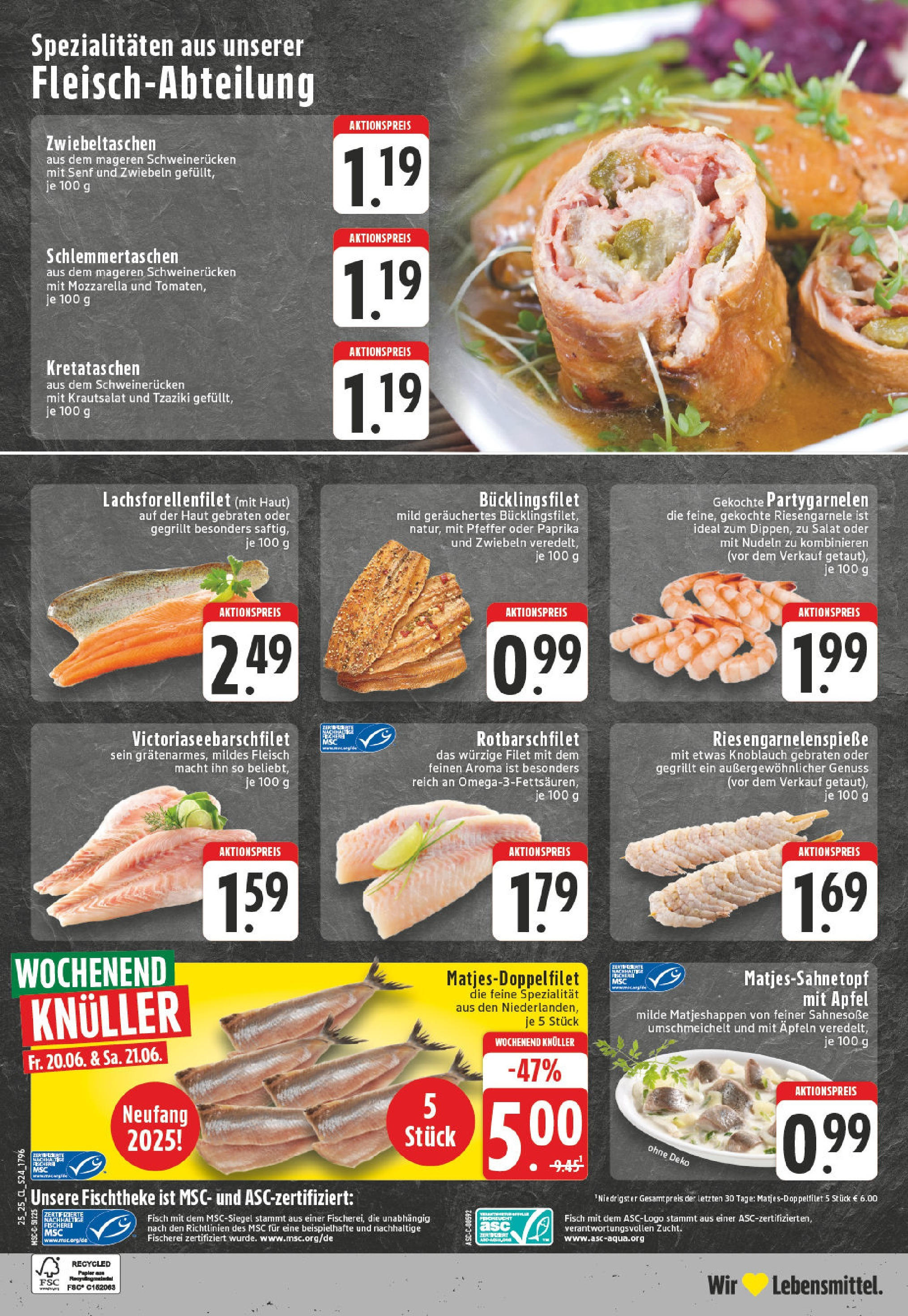 Edeka prospekt Verl	 (ab 15.06.2025) » Angebote Online | Seite: 24 | Produkte: Äpfel, Fisch, Zwiebeln, Nudeln