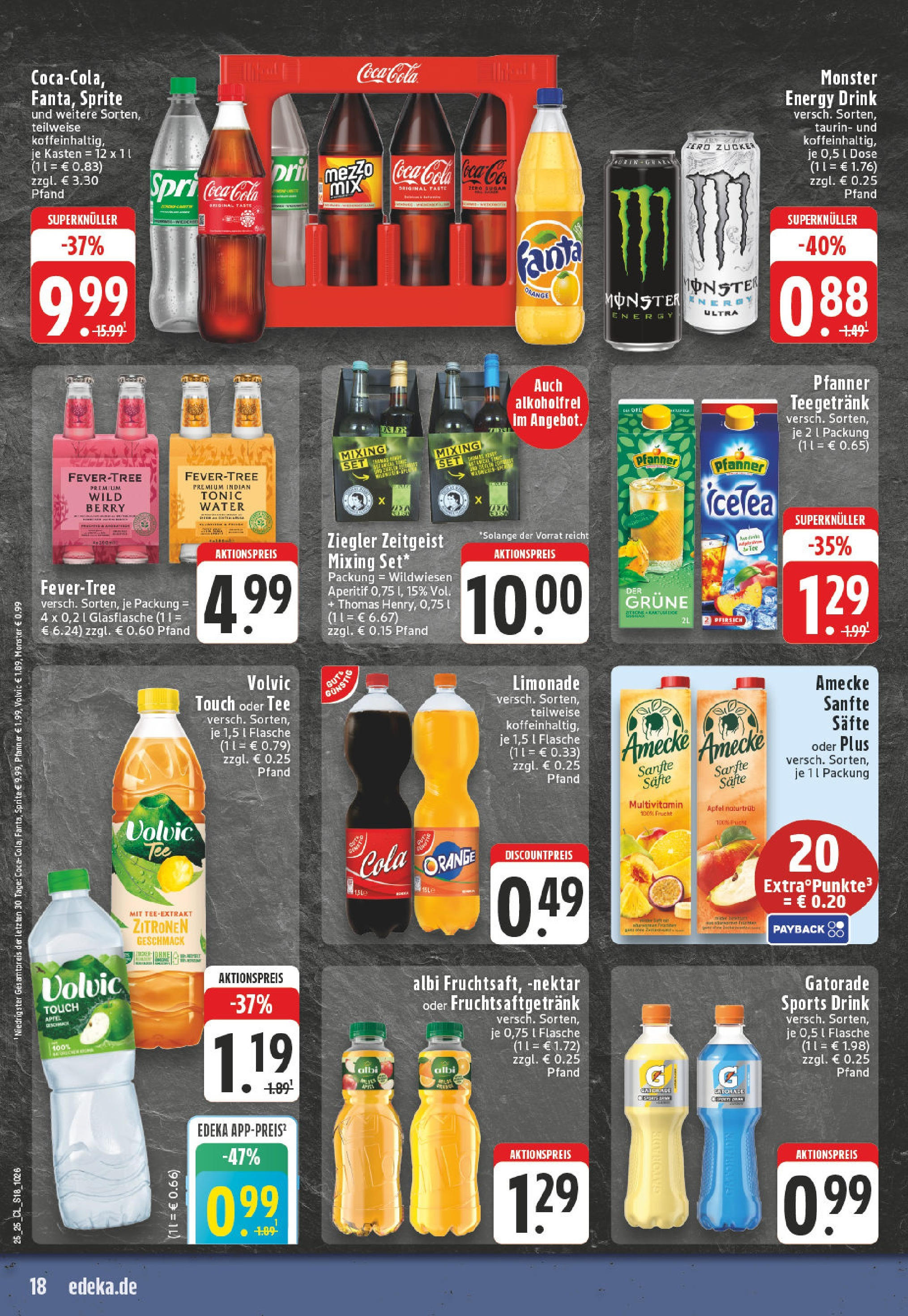 Edeka prospekt Koblenz	 (ab 15.06.2025) » Angebote Online | Seite: 18 | Produkte: Monster, Zucker, Volvic, Zitronen