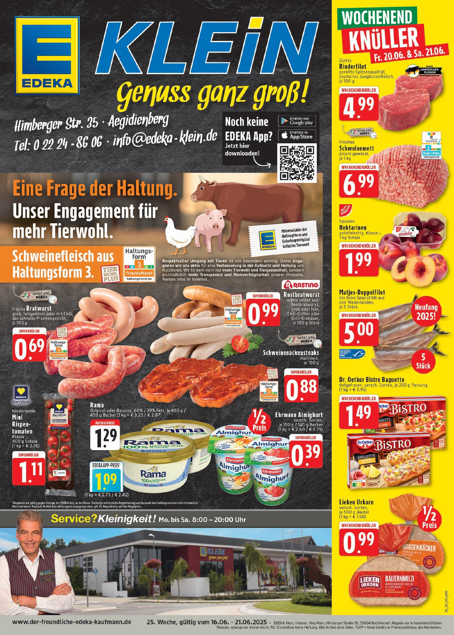 EDEKA Prospekt ab 15.06.2025 - Prospekt Bad Honnef Online Vorschau von dem Prospekt des Geschäftes Edeka, gültig ab dem 15.06.2025