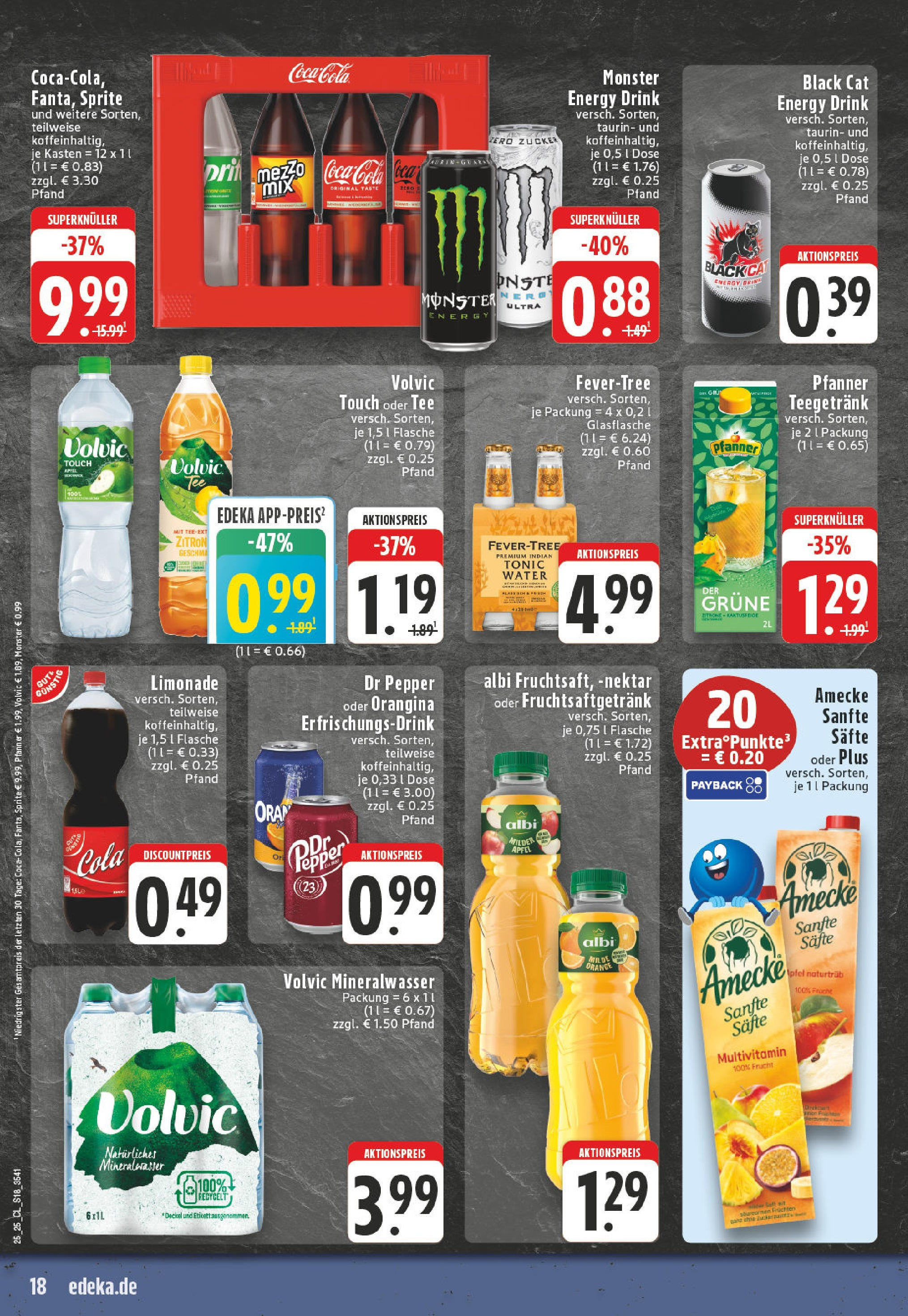 Edeka prospekt Lindlar	 (ab 15.06.2025) » Angebote Online | Seite: 18 | Produkte: Coca cola, Sprite, Energy, Limonade
