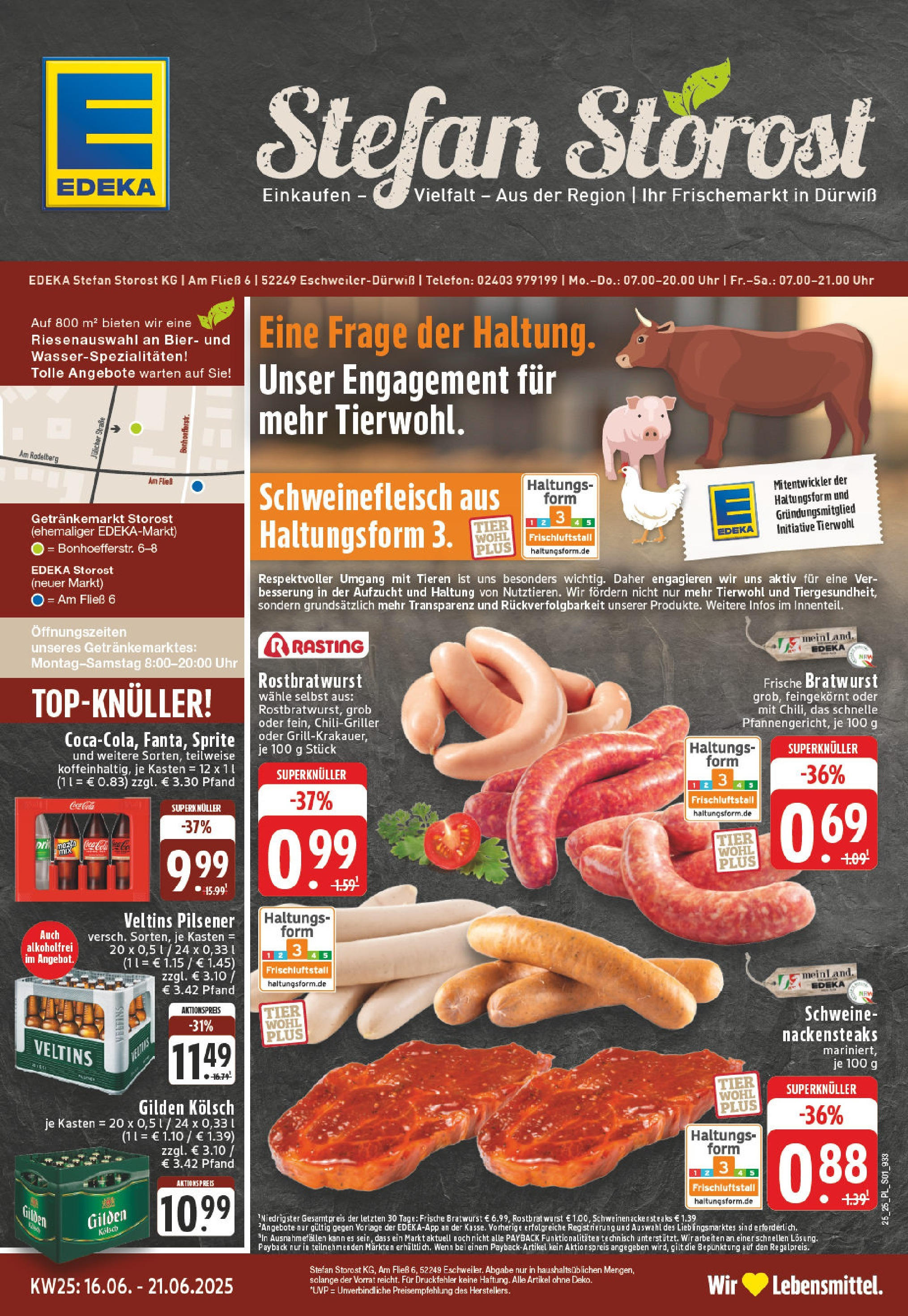 EDEKA Prospekt ab 15.06.2025 - Prospekt Eschweiler-Dürwiß Online Vorschau von dem Prospekt des Geschäftes Edeka, gültig ab dem 15.06.2025
