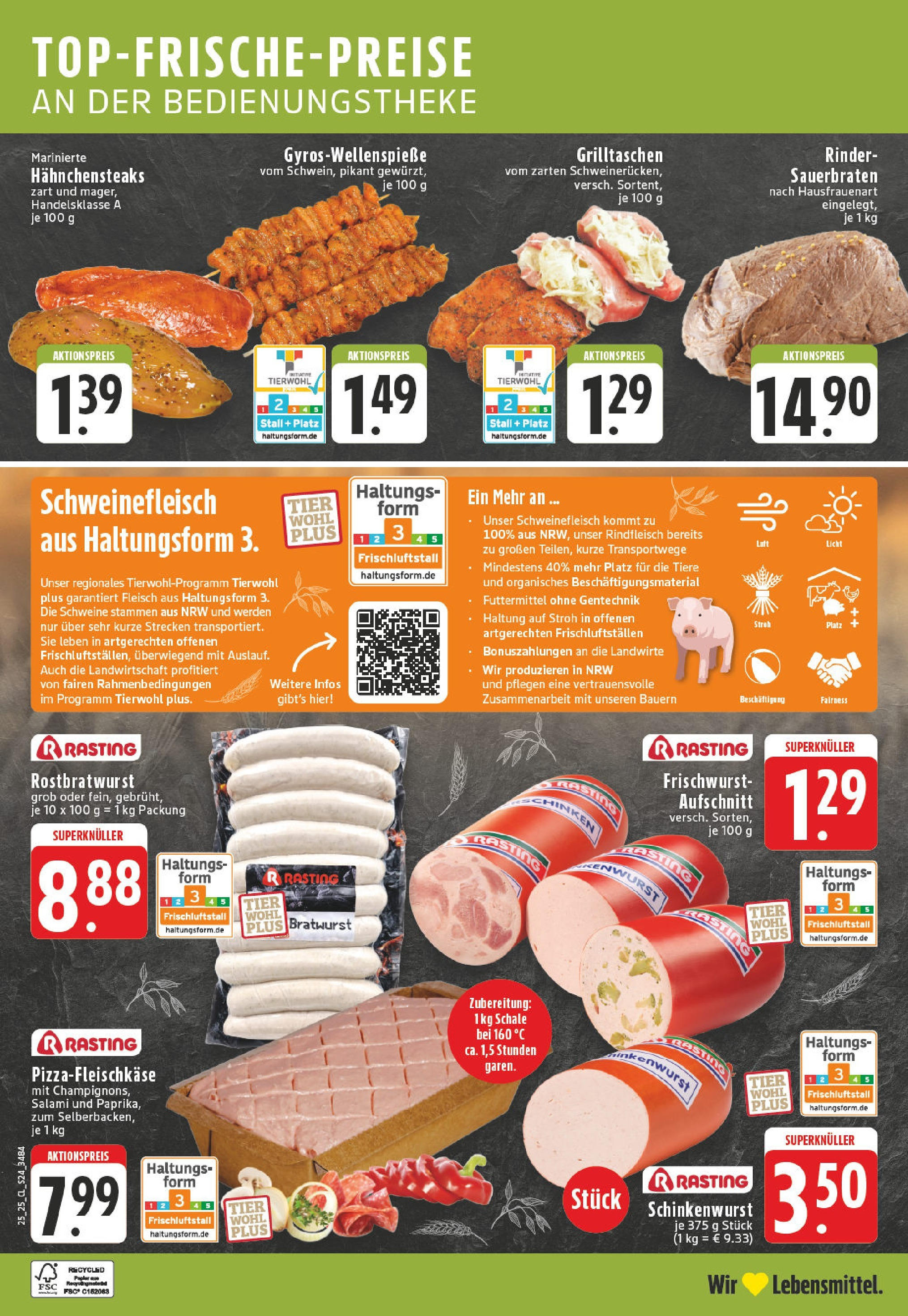 Edeka prospekt Hamm	 (ab 15.06.2025) » Angebote Online | Seite: 24 | Produkte: Bratwurst, Salami, Rindfleisch, Fleisch