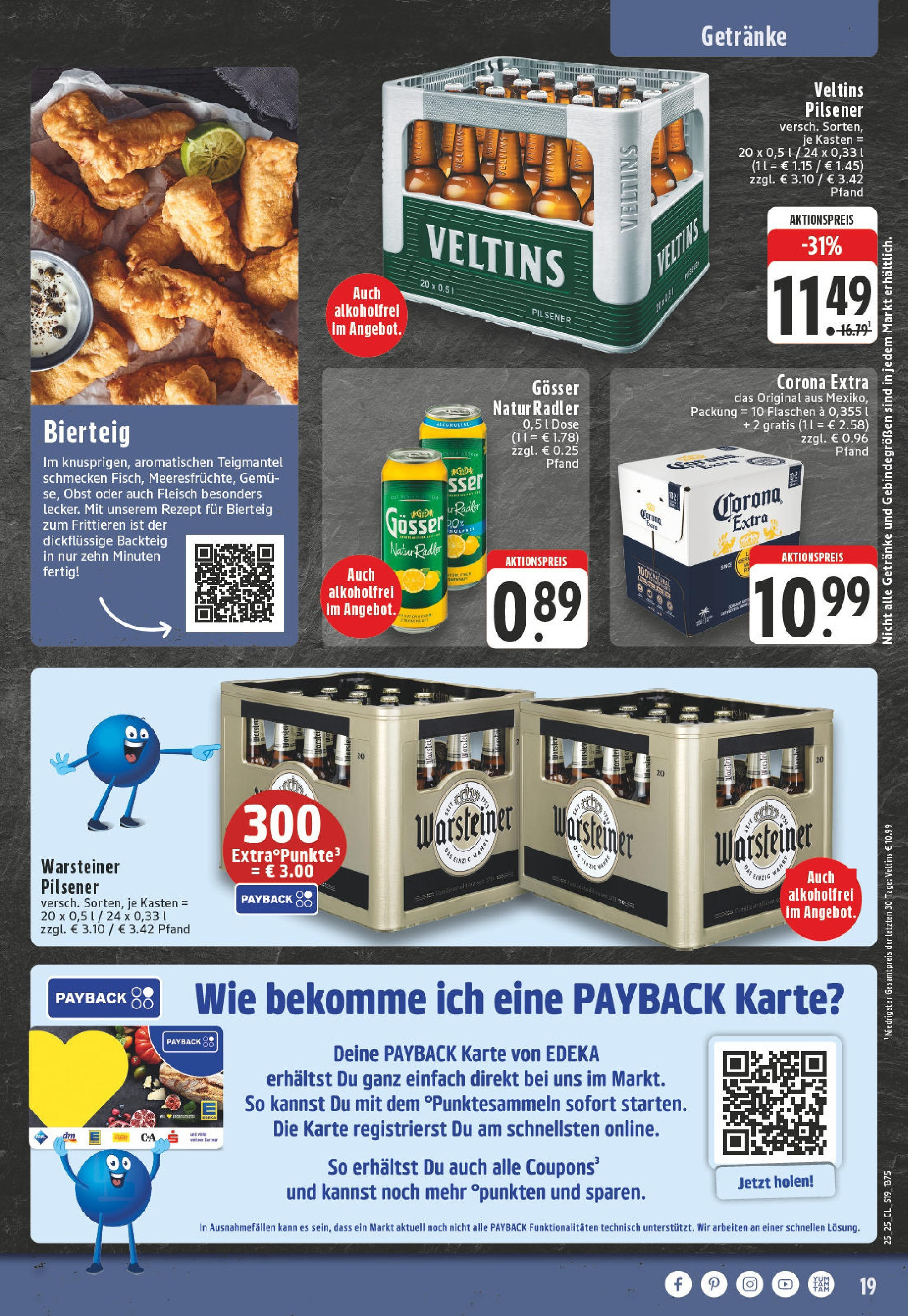 Edeka prospekt Witten-Herbede	 (ab 15.06.2025) » Angebote Online | Seite: 19 | Produkte: Obst, Warsteiner, Fleisch, Veltins