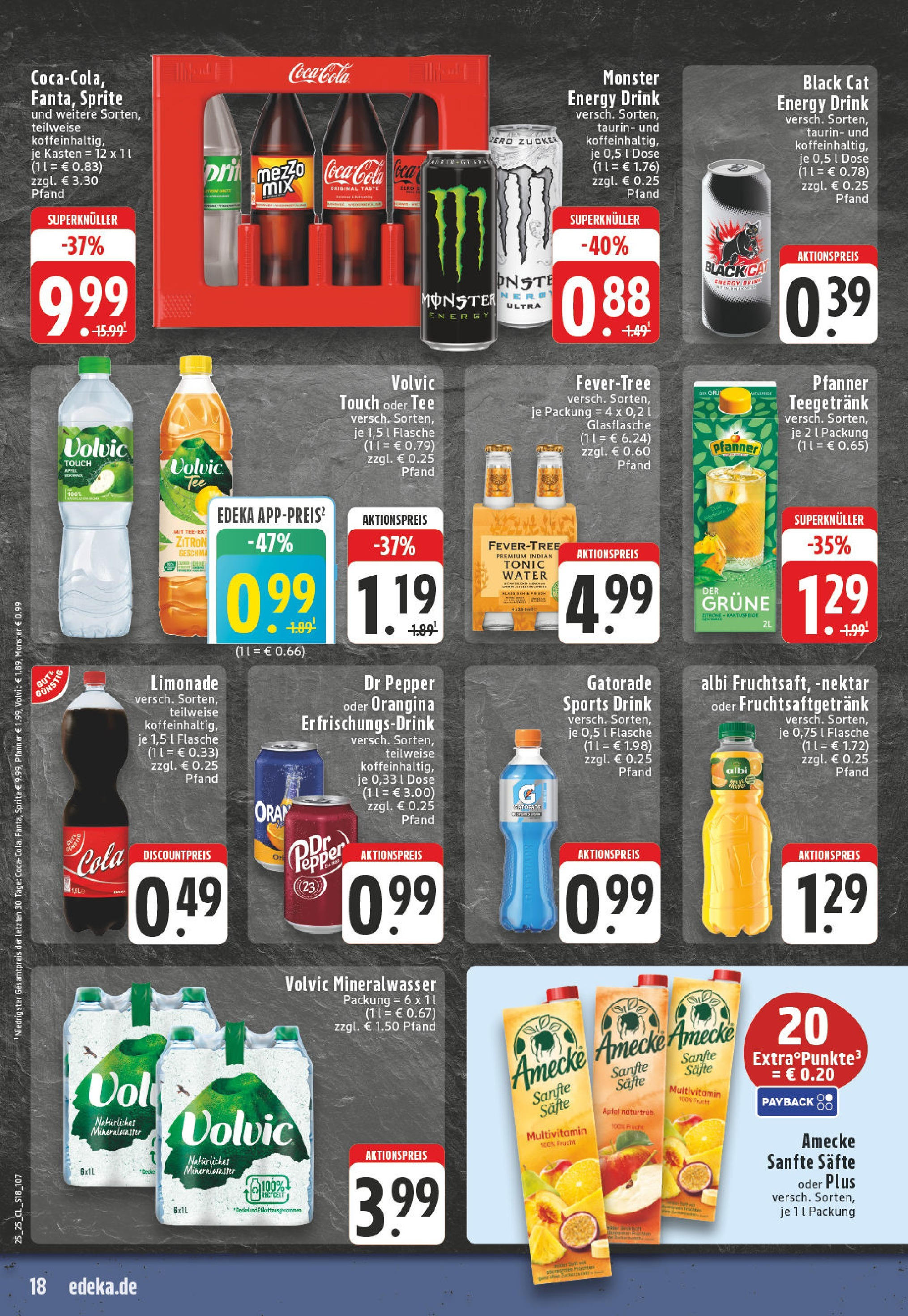 Edeka prospekt Würselen	 (ab 15.06.2025) » Angebote Online | Seite: 18 | Produkte: Cola, Limonade, Volvic touch, Tee