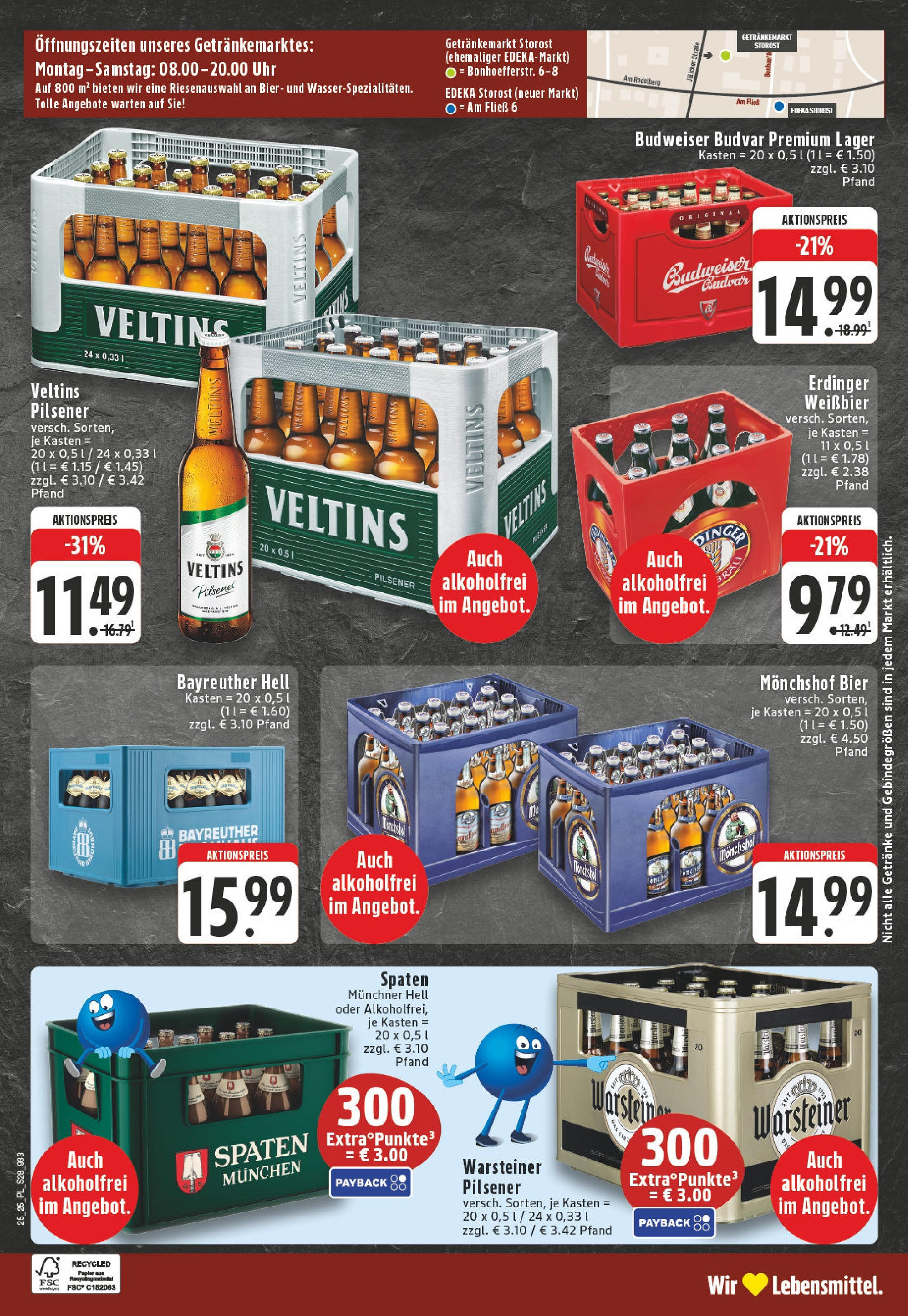 Edeka prospekt Eschweiler-Dürwiß	 (ab 15.06.2025) » Angebote Online | Seite: 28 | Produkte: Monchshof, Weißbier, Uhr, Veltins