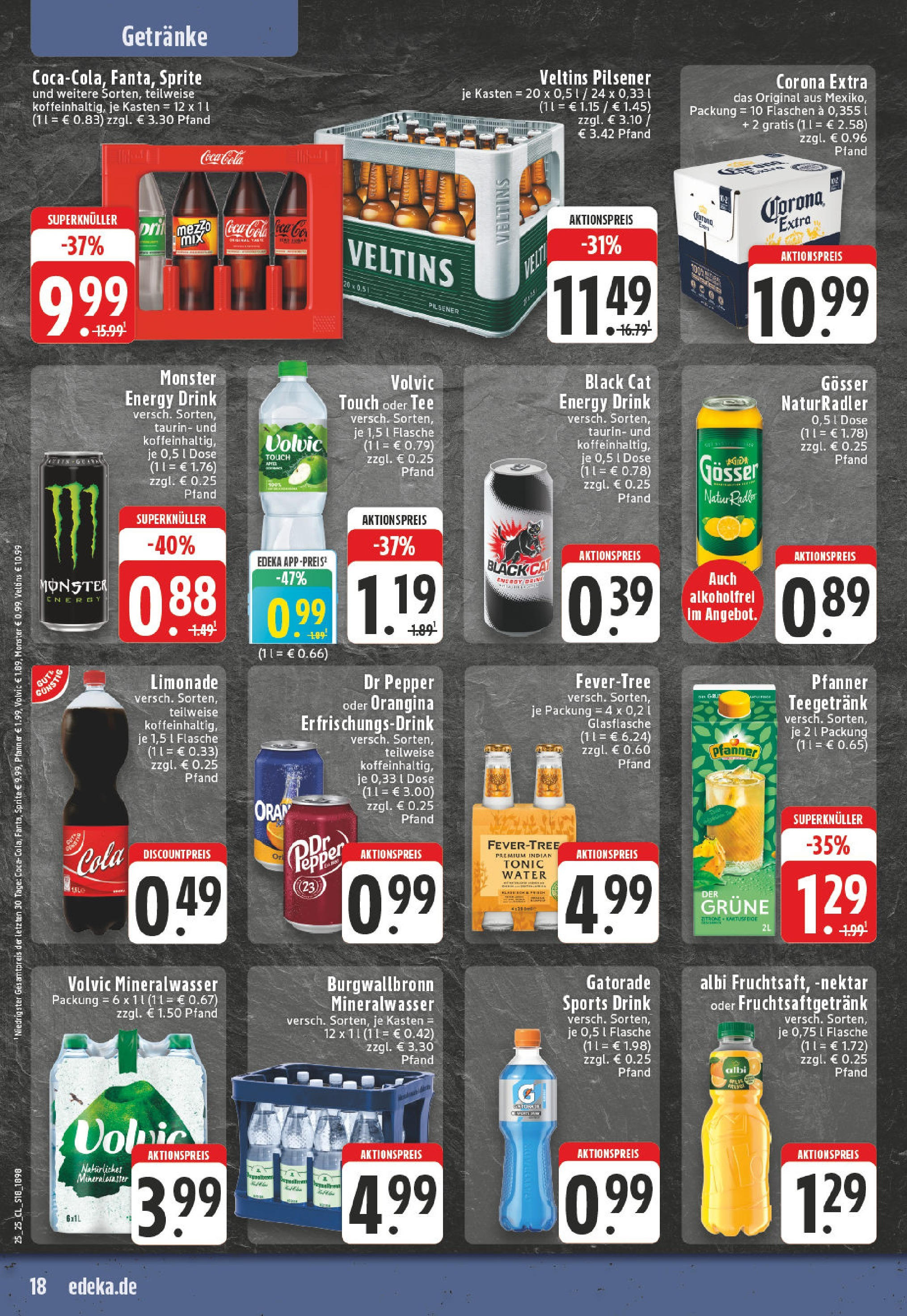 Edeka prospekt Dortmund	 (ab 15.06.2025) » Angebote Online | Seite: 18 | Produkte: Cola, Energy, Limonade, Volvic touch