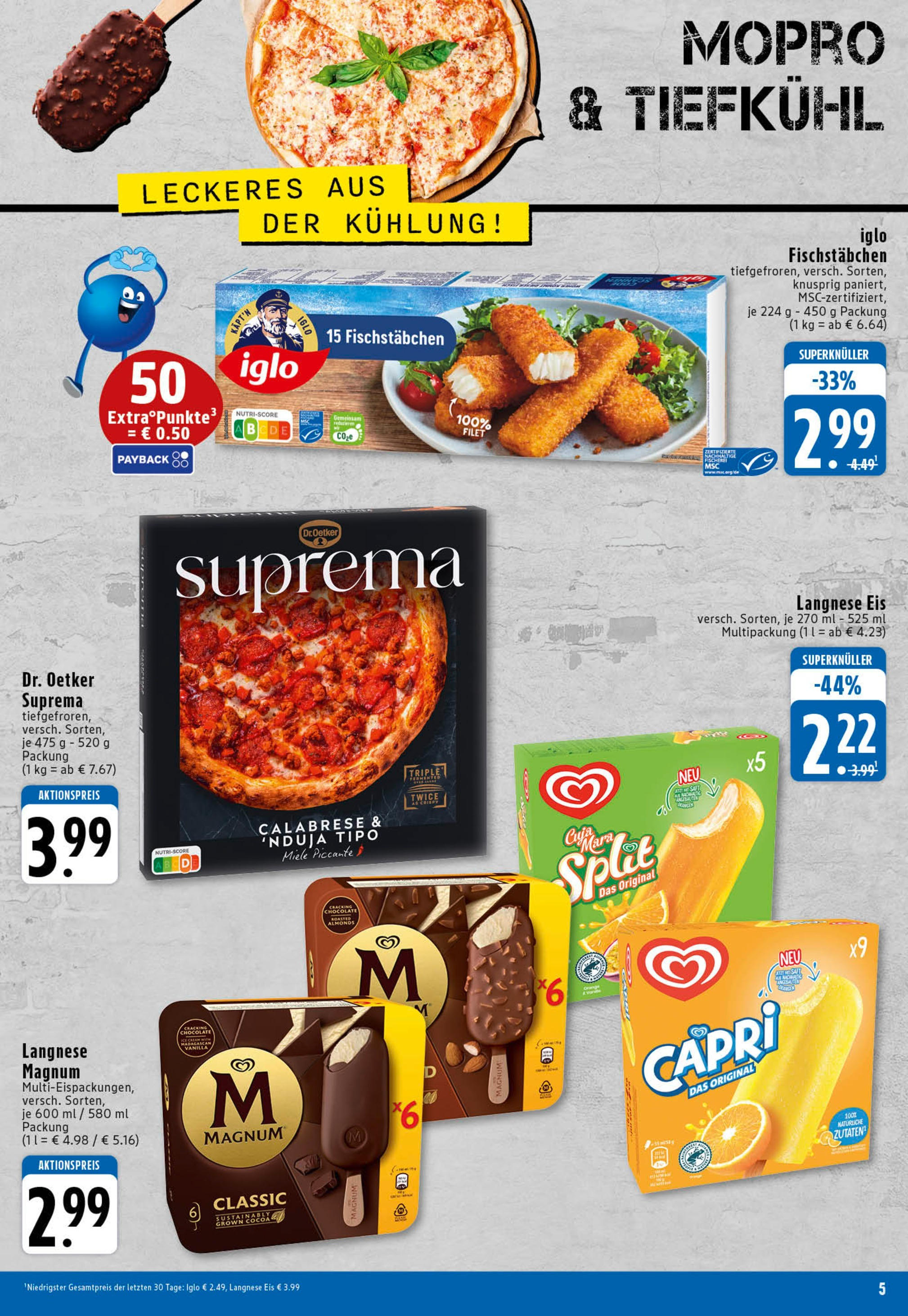 Edeka prospekt Köln	 (ab 15.06.2025) » Angebote Online | Seite: 5 | Produkte: Langnese, Iglo, Pizza, Eis