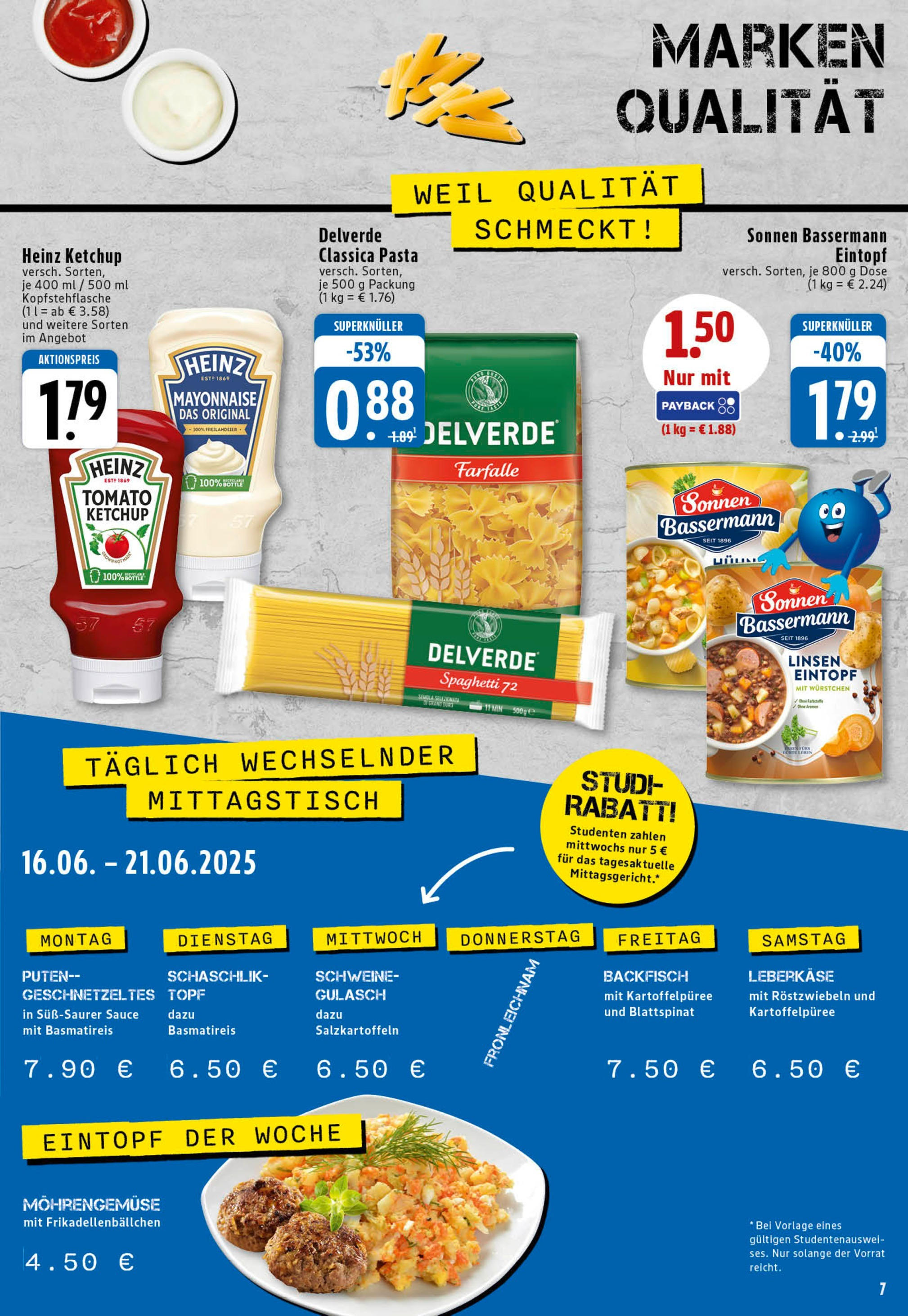 Edeka prospekt Köln	 (ab 15.06.2025) » Angebote Online | Seite: 7 | Produkte: Heinz ketchup, Mayonnaise, Gulasch, Ketchup