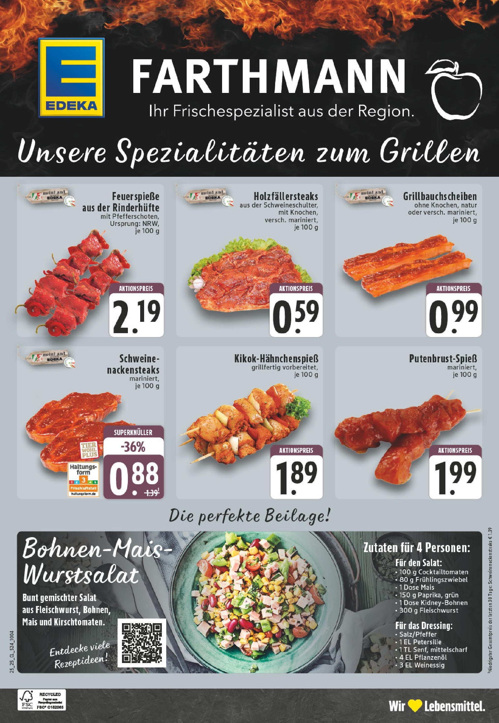 Edeka prospekt Versmold	 (ab 15.06.2025) » Angebote Online | Seite: 24 | Produkte: Nackensteaks, Dressing, Petersilie, Salat
