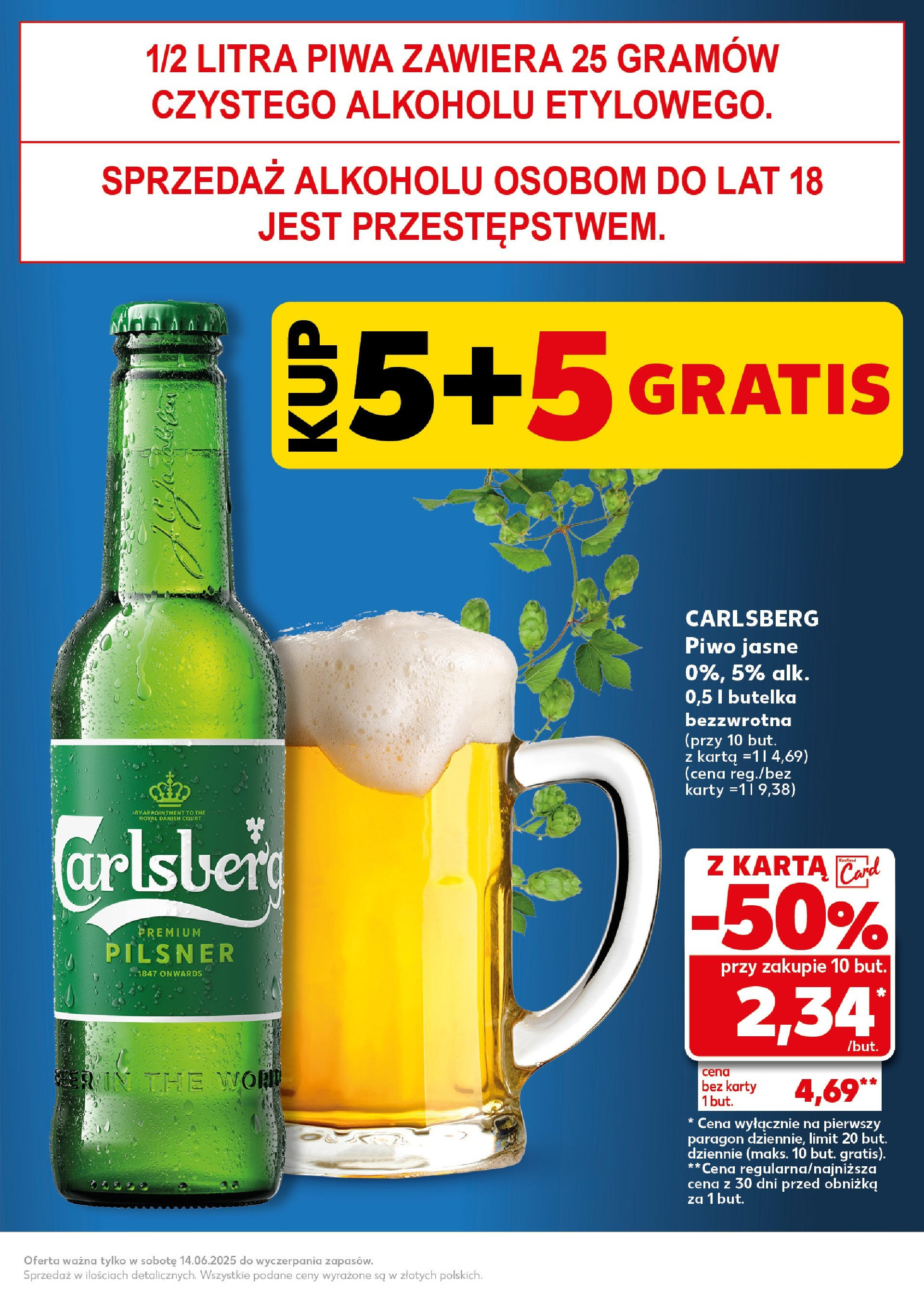 Kaufland gazetka - Super Sobota od 14.06.2025 - od jutra PDF | Strona: 3 | Produkty: Karta, Piwo