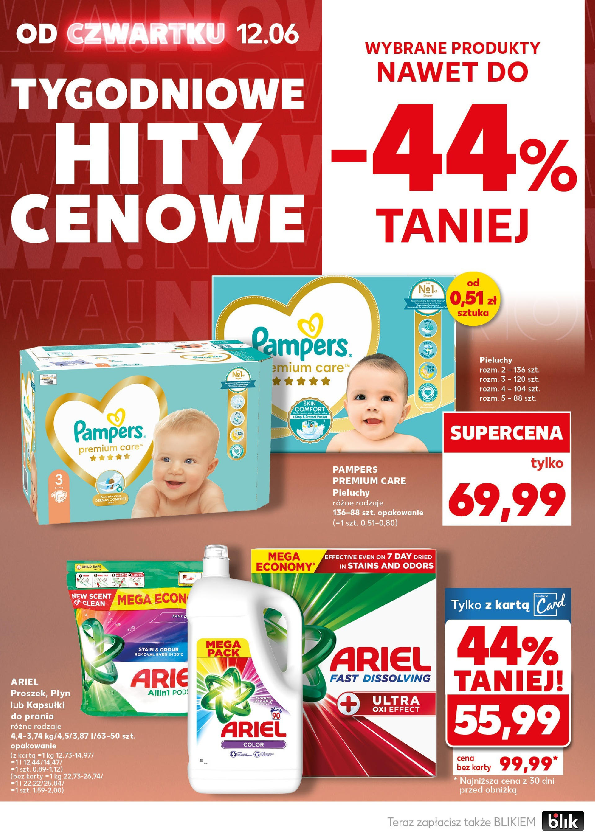 Kaufland gazetka - Super Sobota od 14.06.2025 - od jutra PDF | Strona: 4 | Produkty: Karta, Pampers, Kapsułki do prania, Detergent