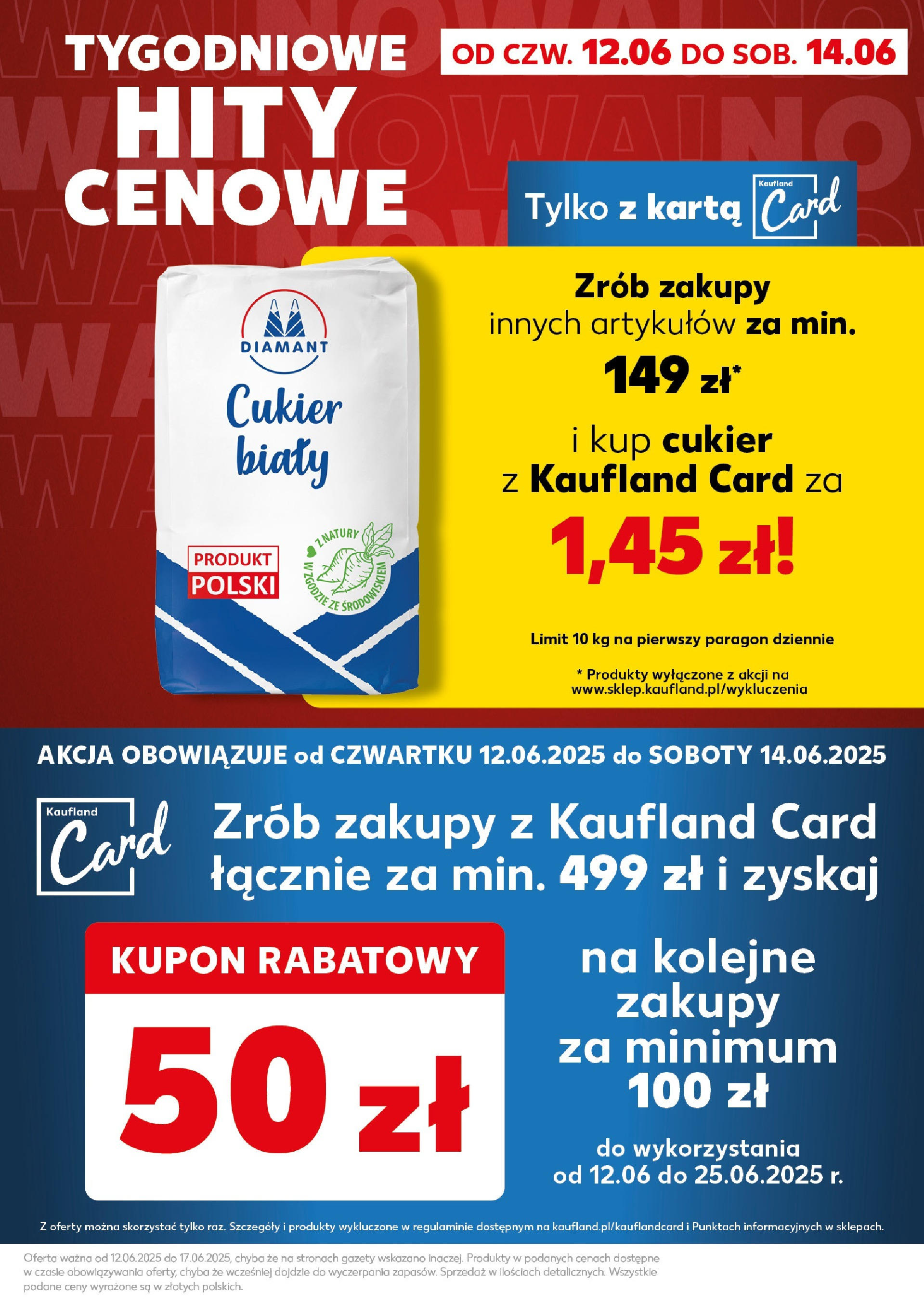 Kaufland gazetka - Super Sobota od 14.06.2025 - od jutra PDF | Strona: 5 | Produkty: Karta, Cukier biały, Cukier