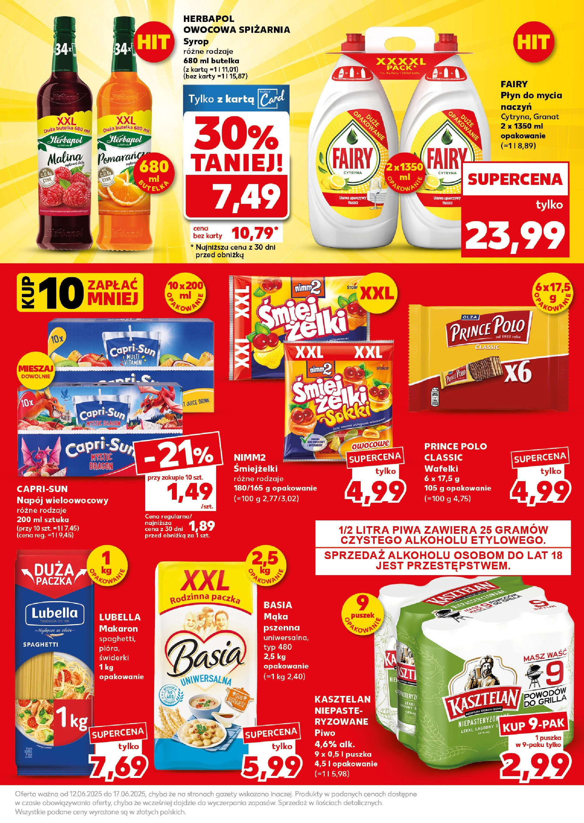 Kaufland gazetka - Super Sobota od 14.06.2025 - od jutra PDF | Strona: 9 | Produkty: Cytryna, Malina, Makaron, Płyn do mycia naczyń