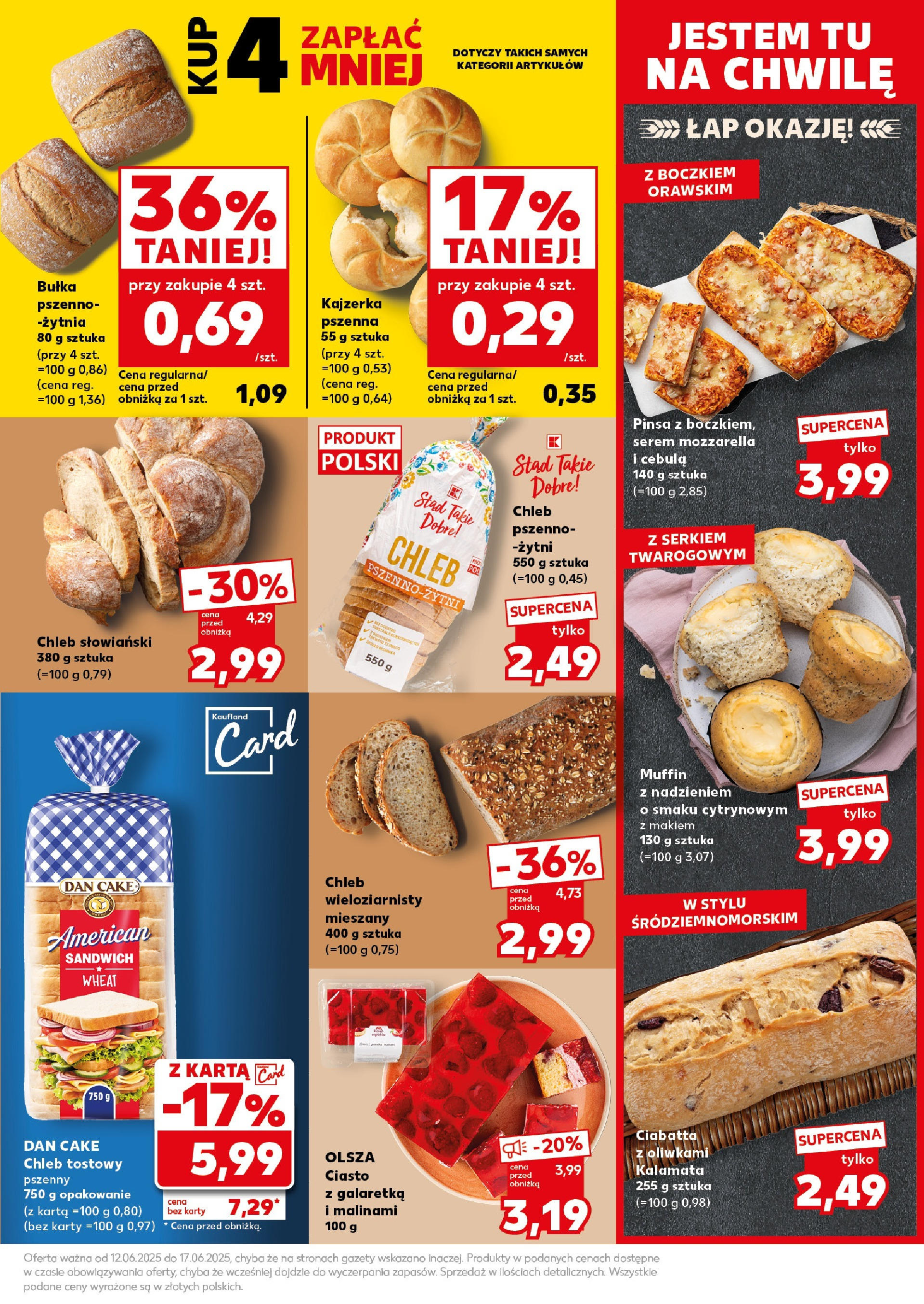 Kaufland gazetka - Super Sobota od 14.06.2025 - od jutra PDF | Strona: 13 | Produkty: Chleb tostowy, Ciasto, Chleb słowiański, Bułka