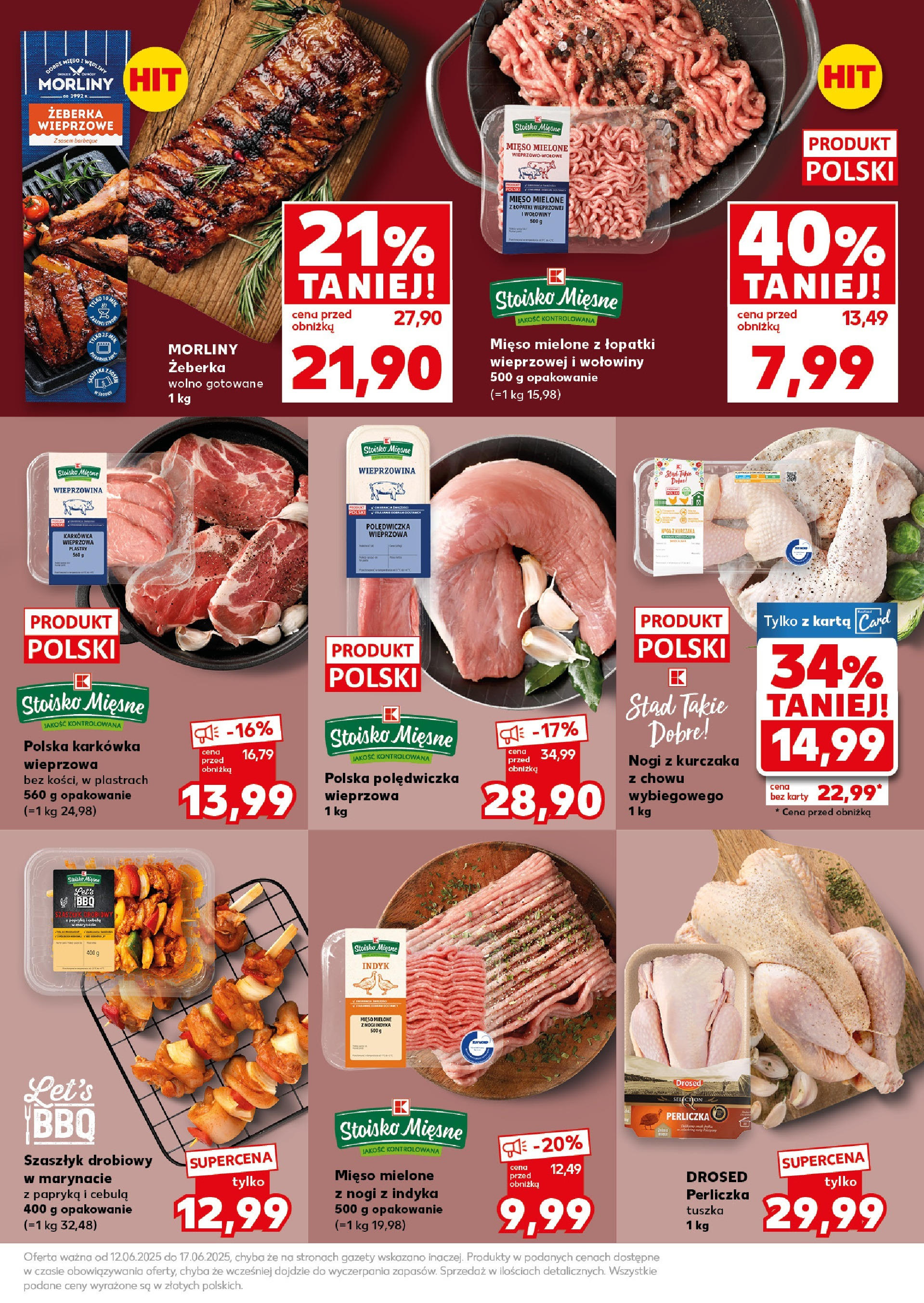 Kaufland gazetka - Super Sobota od 14.06.2025 - od jutra PDF | Strona: 15 | Produkty: Karkówka, Polędwiczka wieprzowa, Wolno gotowane, Mięso mielone