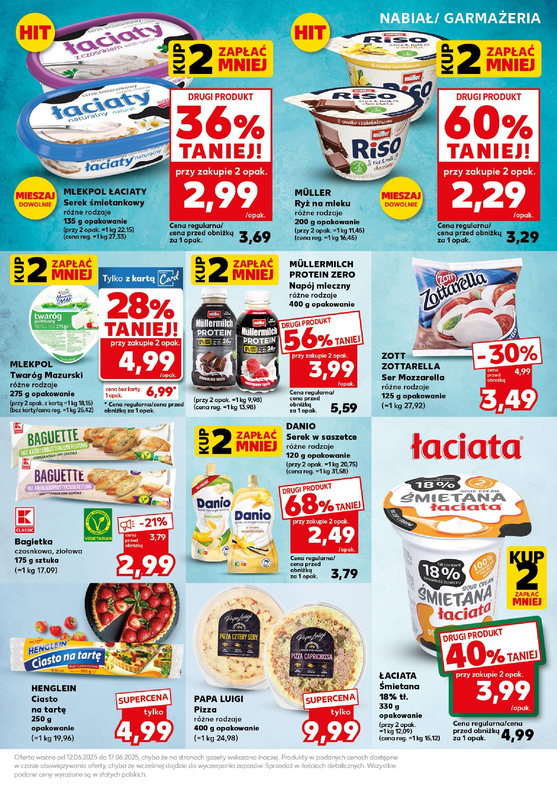 Kaufland gazetka - Super Sobota od 14.06.2025 - od jutra PDF | Strona: 19 | Produkty: Karta, Cream cheese, Sery, Mozzarella