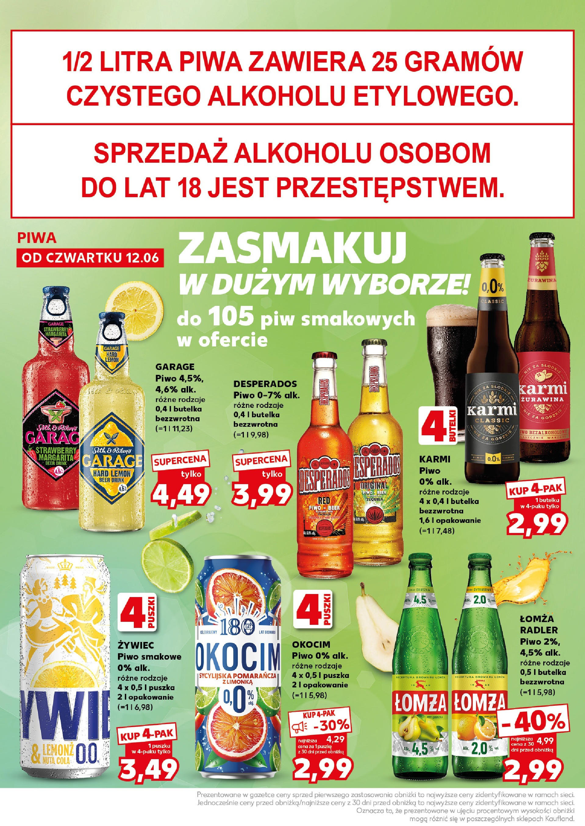 Kaufland gazetka - Super Sobota od 14.06.2025 - od jutra PDF | Strona: 24 | Produkty: Limonka, Żurawina, Tequila, Piwo