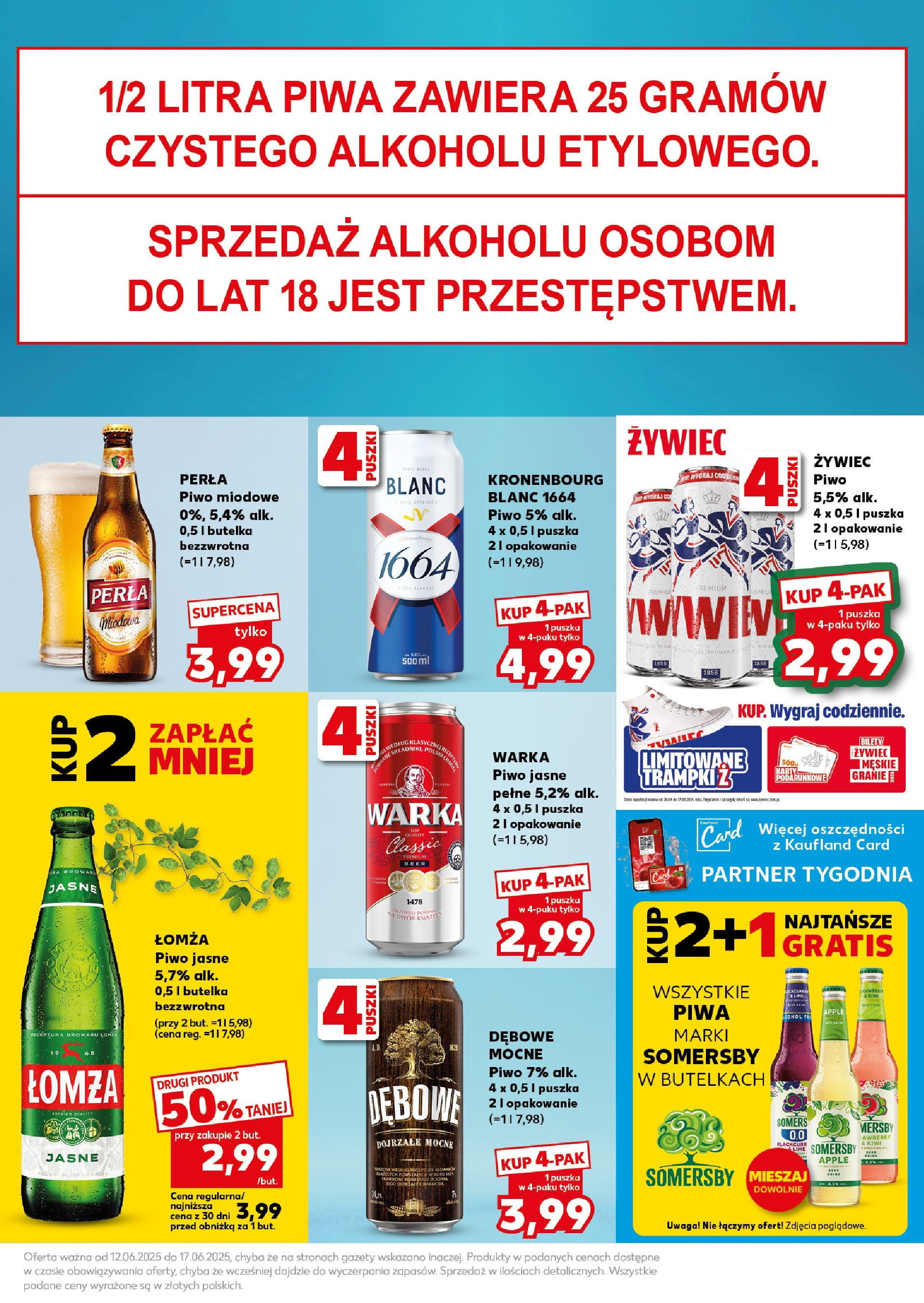 Kaufland gazetka - Super Sobota od 14.06.2025 - od jutra PDF | Strona: 25 | Produkty: Trampki, Warka, Somersby, Kiwi