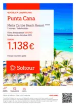 Soltour Punta Cana - Melia Caribe Beach Resort - hasta el 31.10.2025