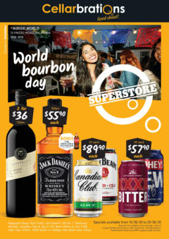 Preview of Cellarbrations - World Bourbon Day. QLD 16/06 - valid from 15.06.2025