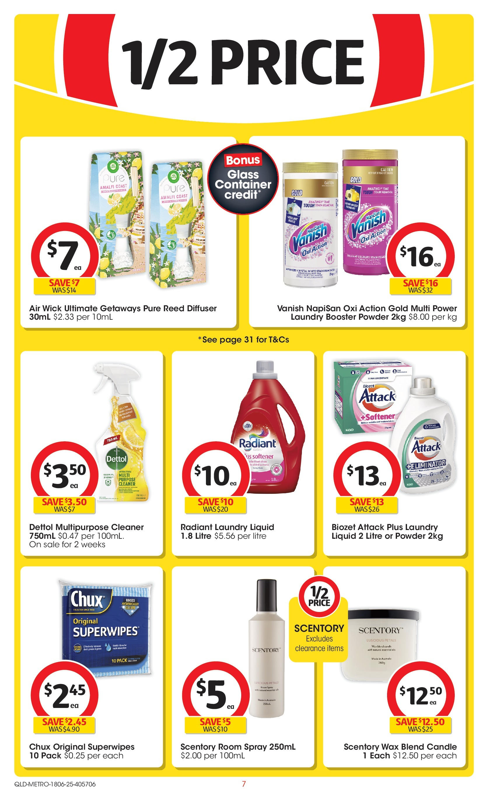 ﻿﻿Coles catalogue valid from 17/06/2025 > Online Australia | Page: 7 | Products: Cleaner, Candle, Laundry, Multipurpose
