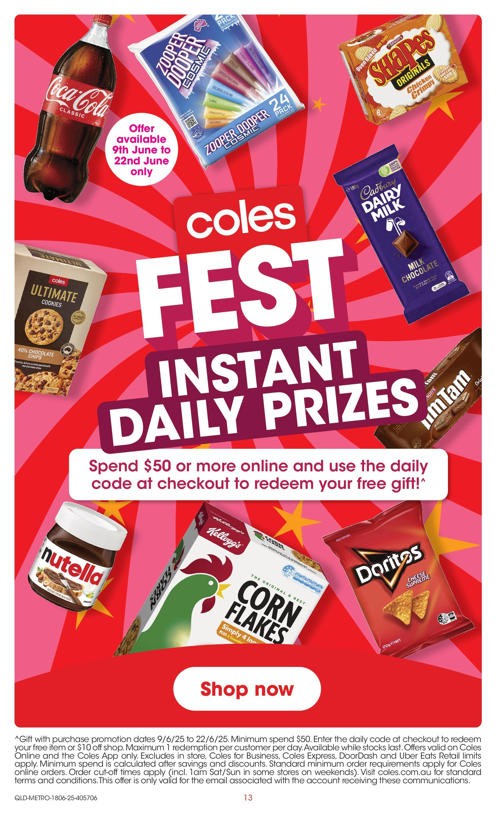 ﻿﻿Coles catalogue valid from 17/06/2025 > Online Australia | Page: 13 | Products: Milk, Cheese, Pineapple, Chips